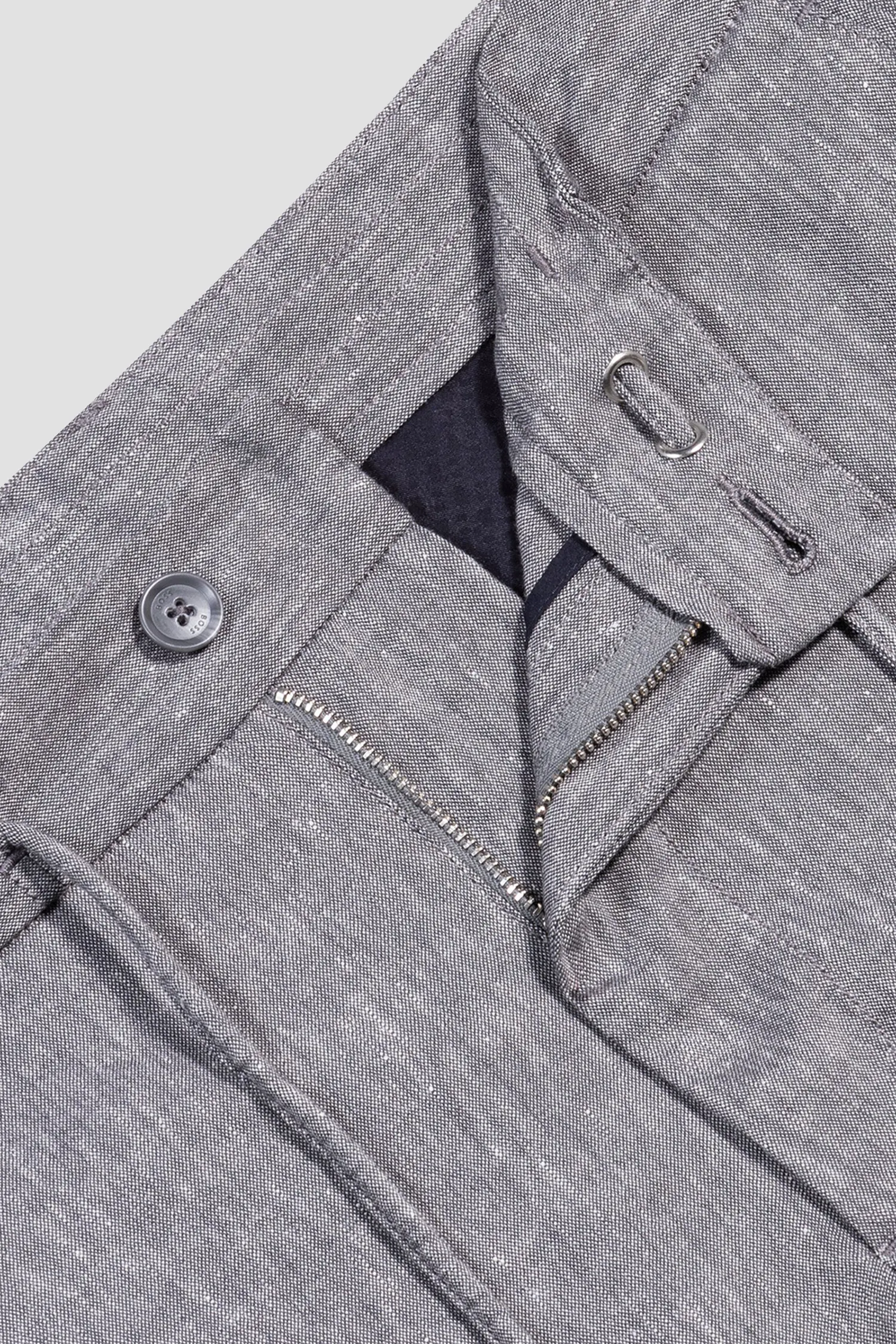 Мужские серые льняные шорты 4