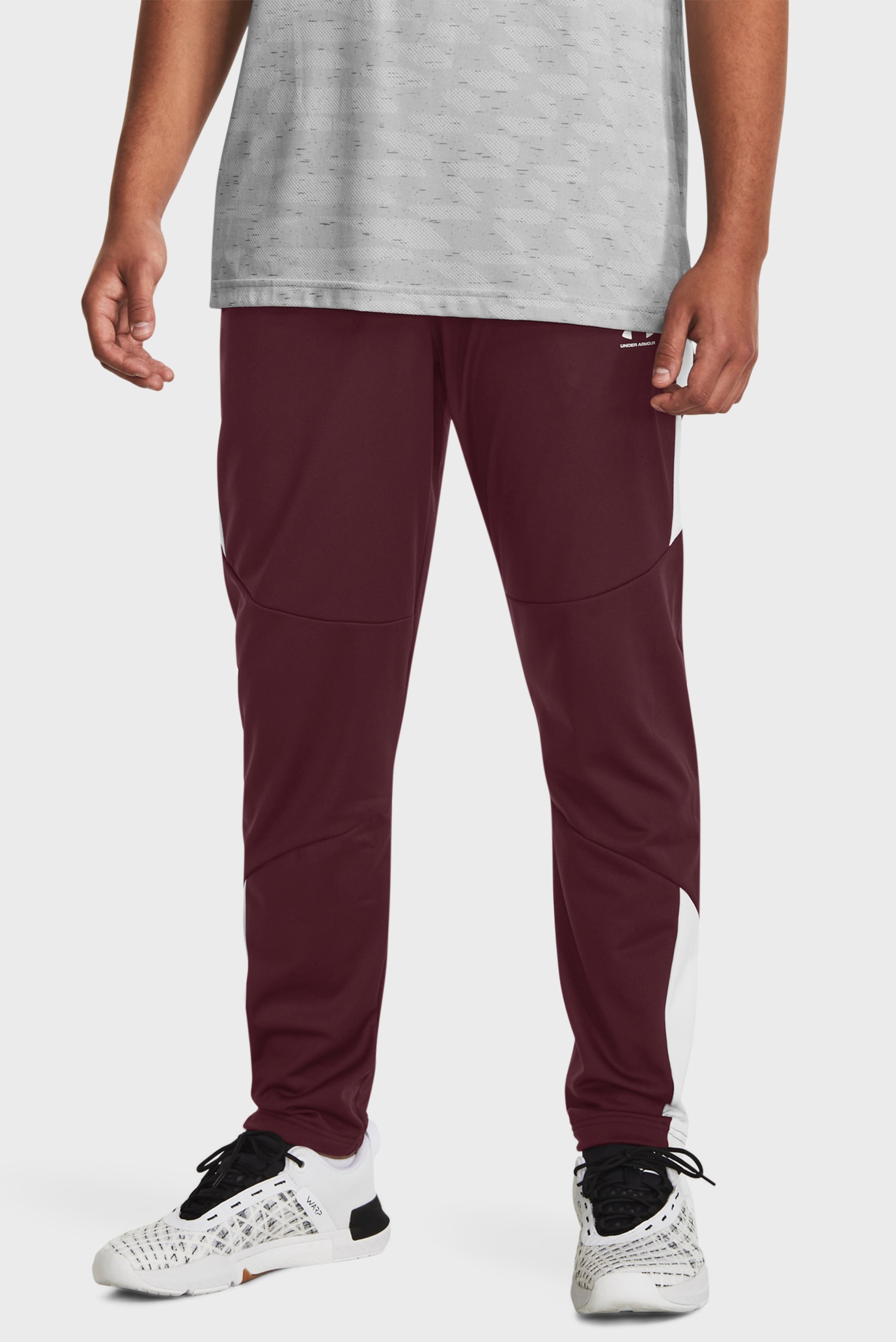 Мужские бордовые спортивные брюки UA Tricot Fashion Track Pant-BLK 1