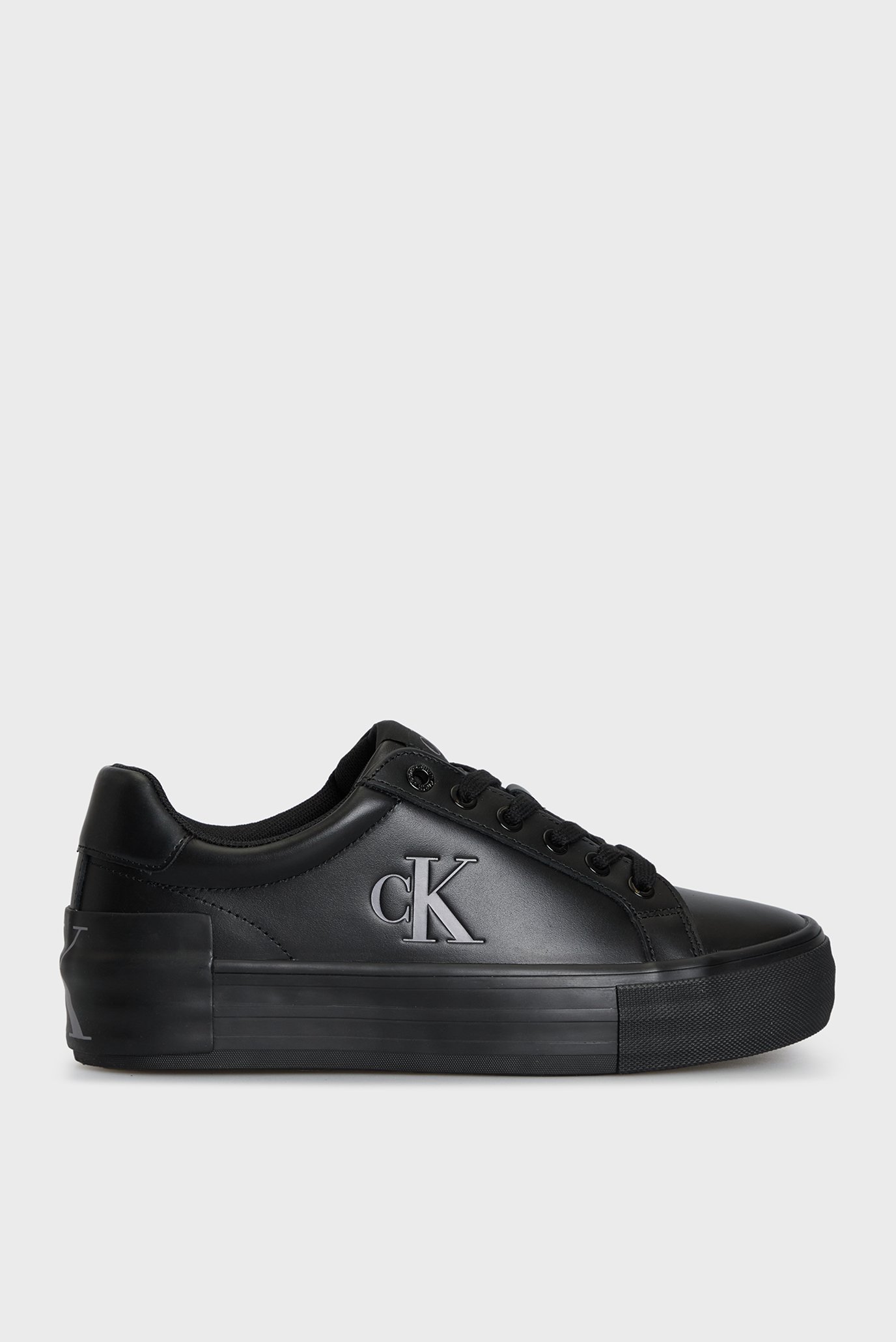 Женские черные кожаные сникерсы VULC FLATFORM LOW 1