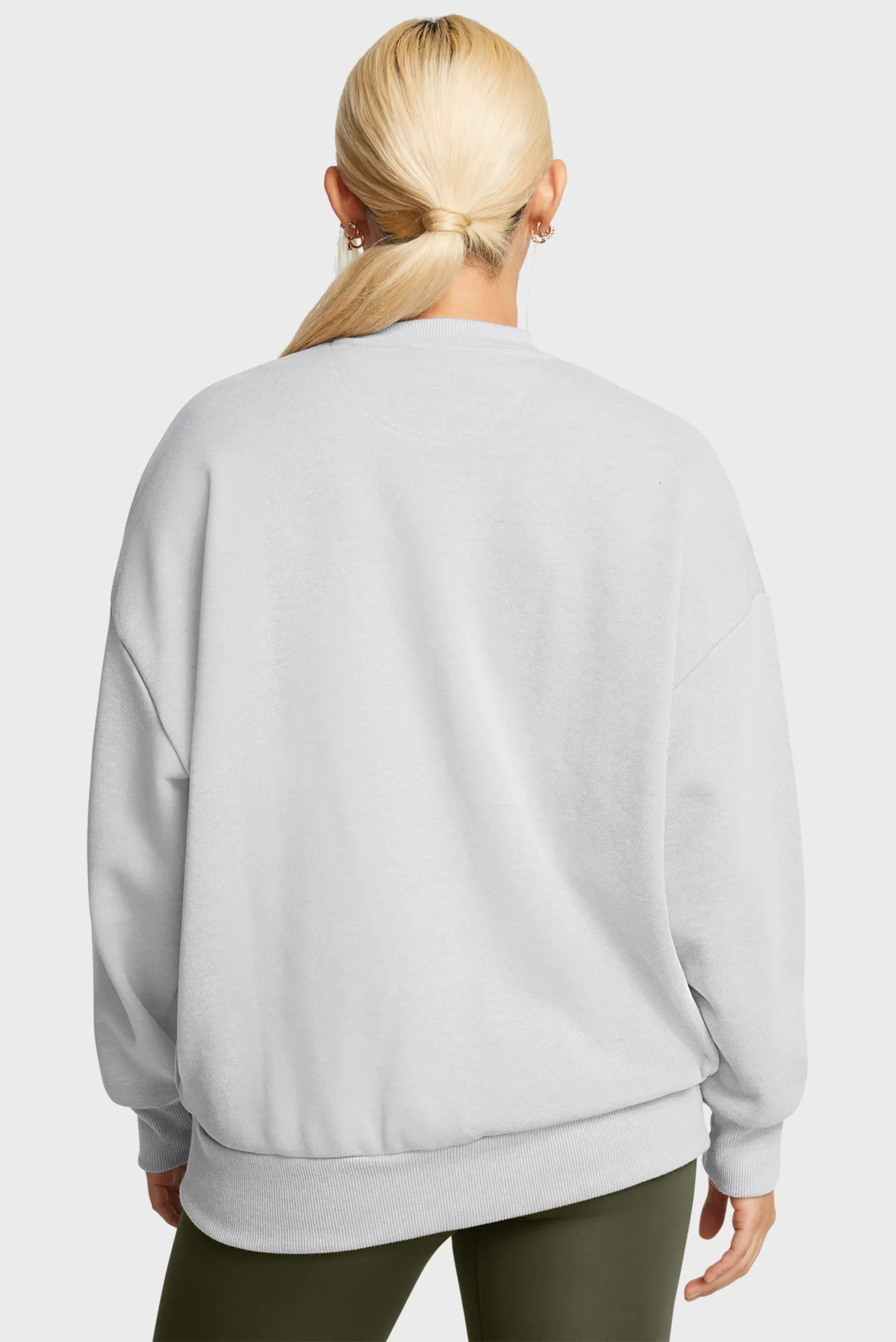 Женский серый свитшот UA Icon HWT Terry OS Crew 2