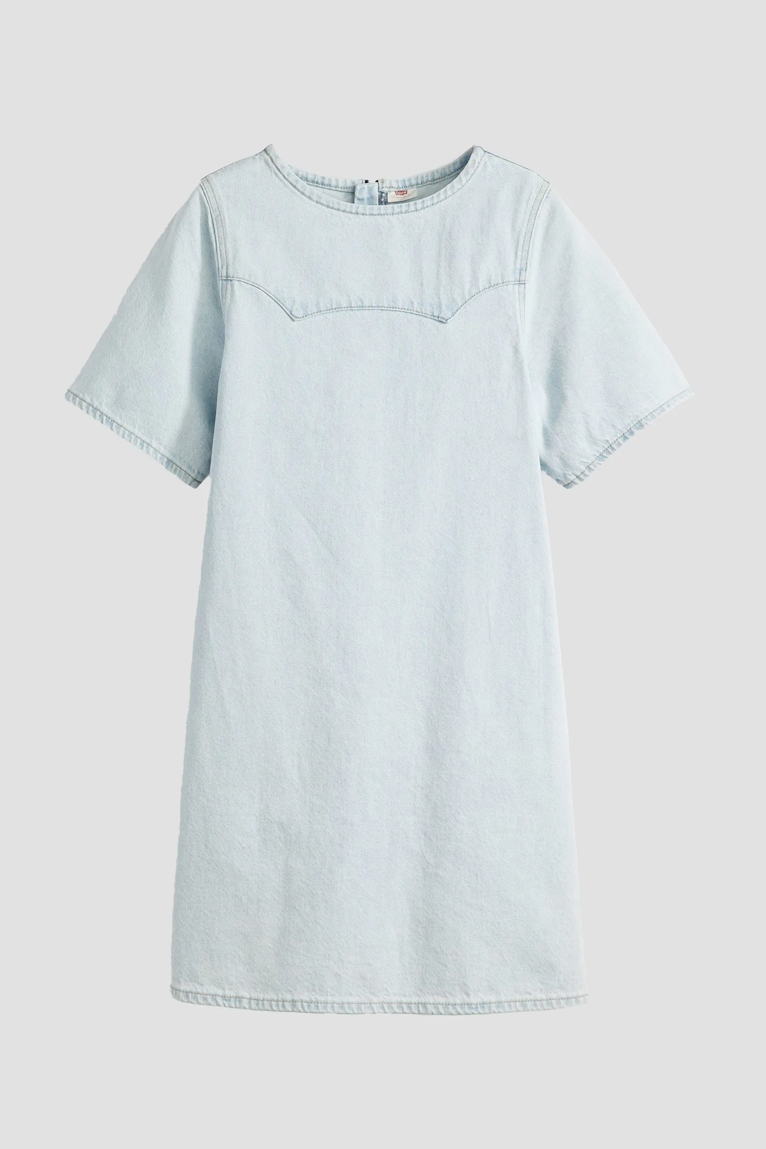 Женское голубое джинсовое платье 6