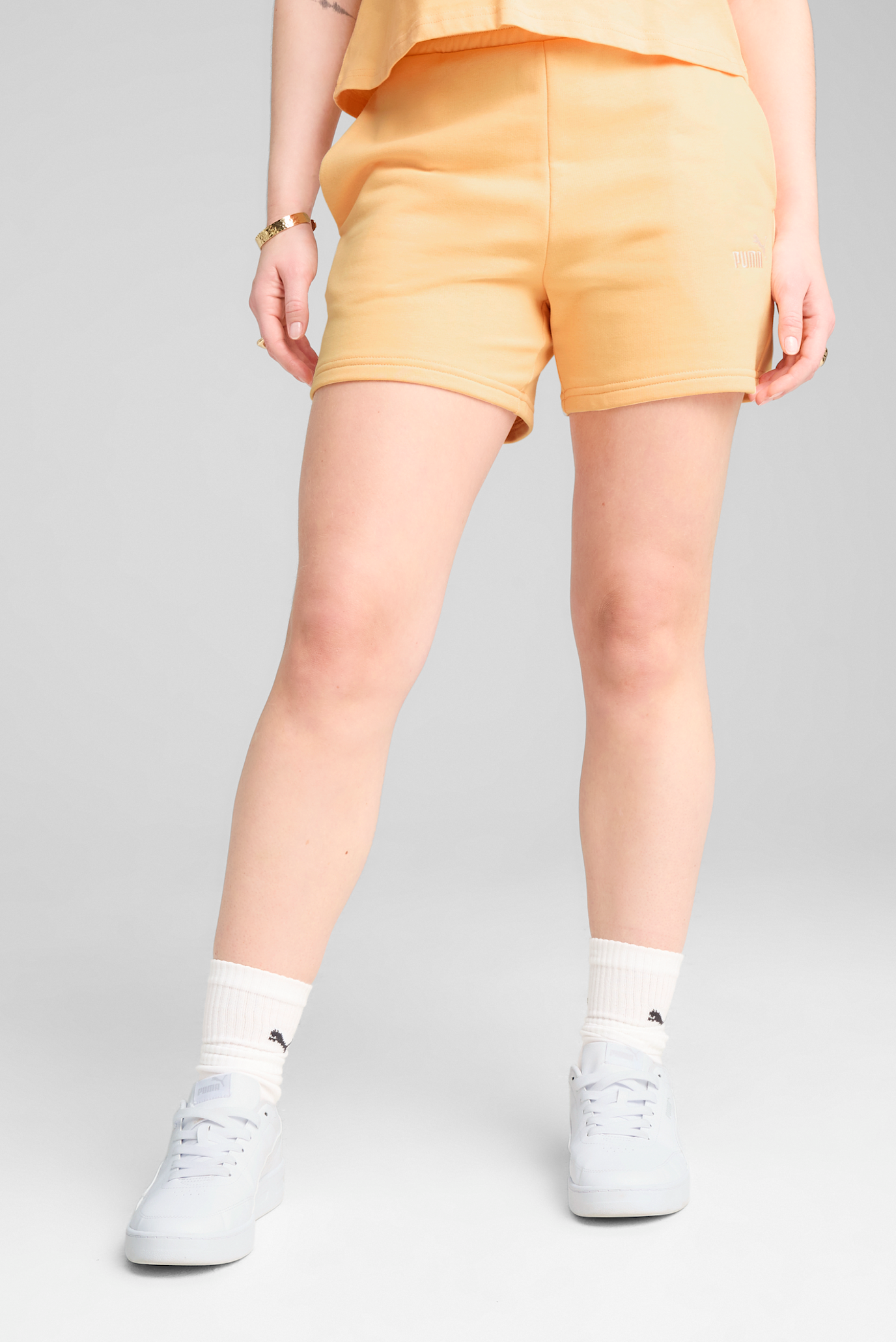 Жіночі персикові шорти ESS Small No. 1 Logo 5'' High-Waist Shorts Women 1