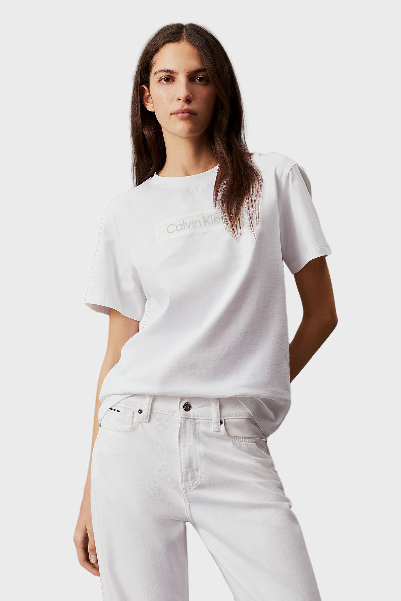 Жіноча біла футболка SHEER LOGO REGULAR 1