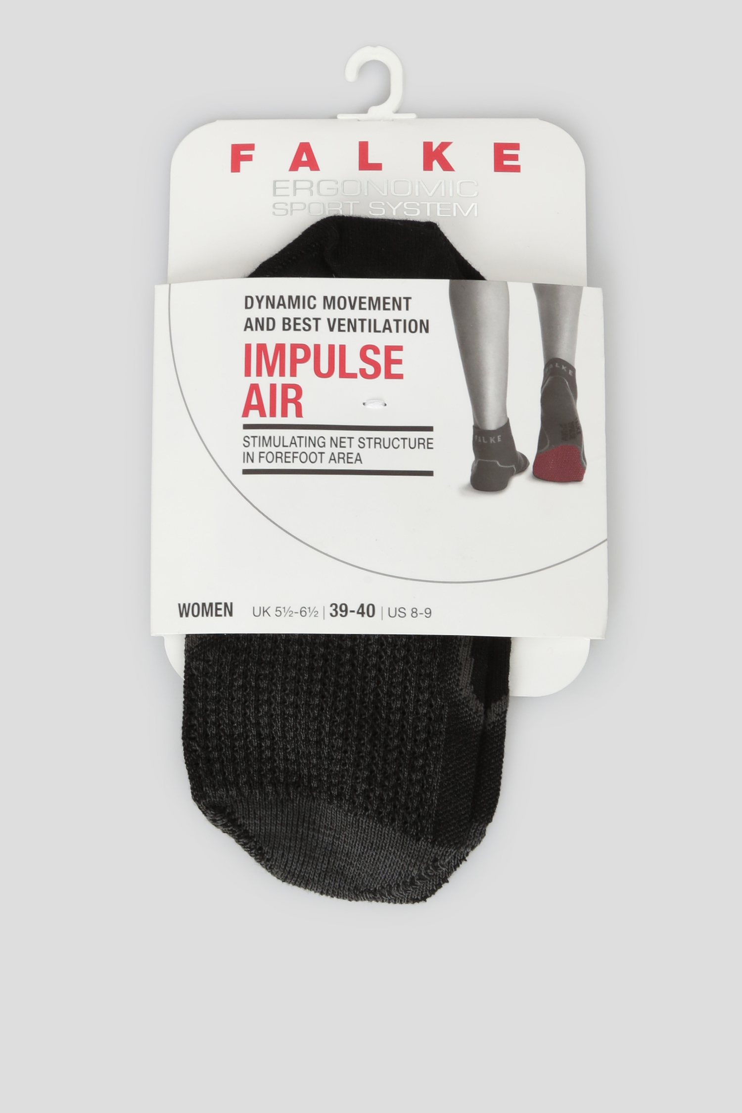 Жіночі темно-сірі шкарпетки для бігу IMPU. AIR 1