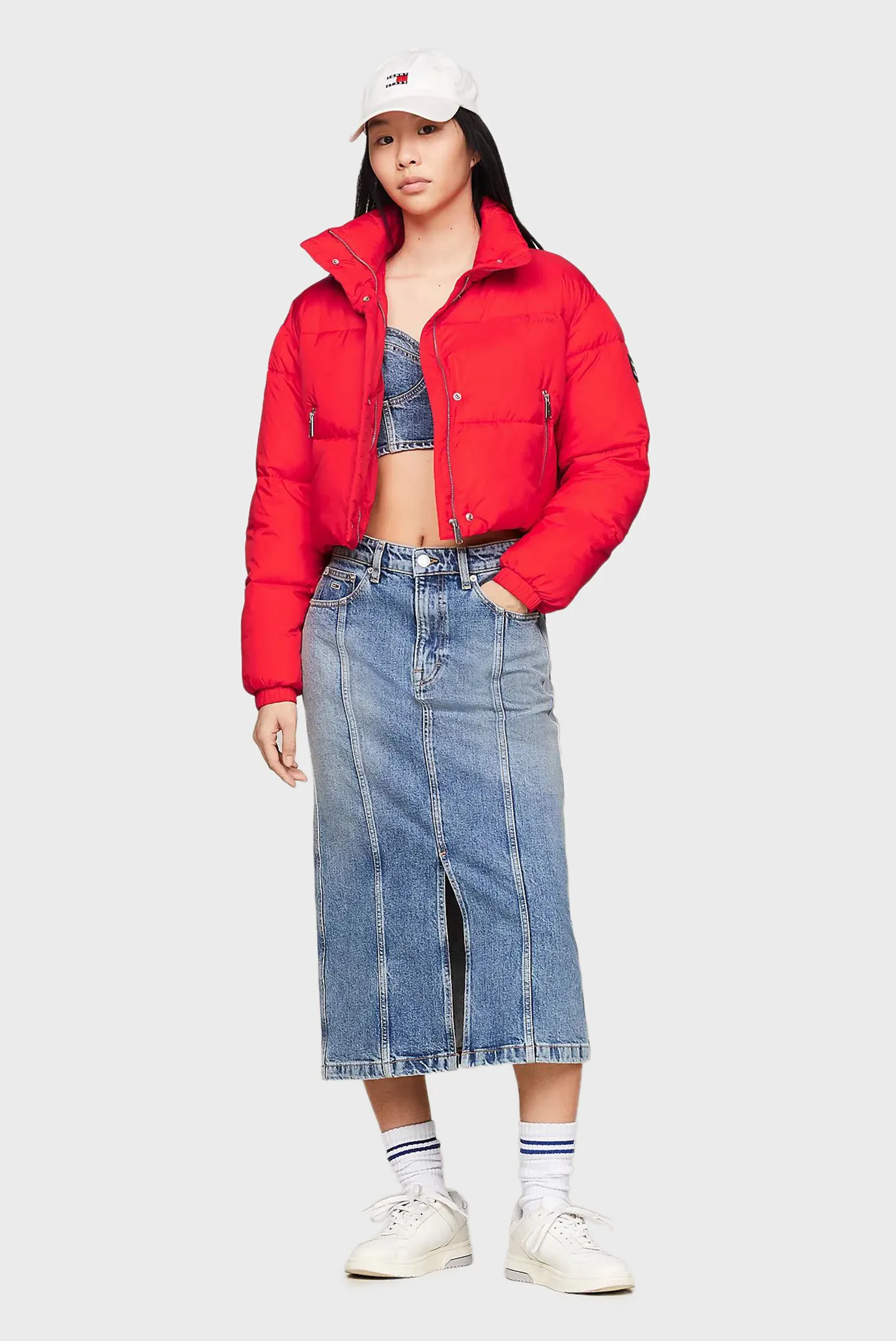 Жіноча блакитна джинсова спідниця CLAIRE HGH MIDI SKIRT 2