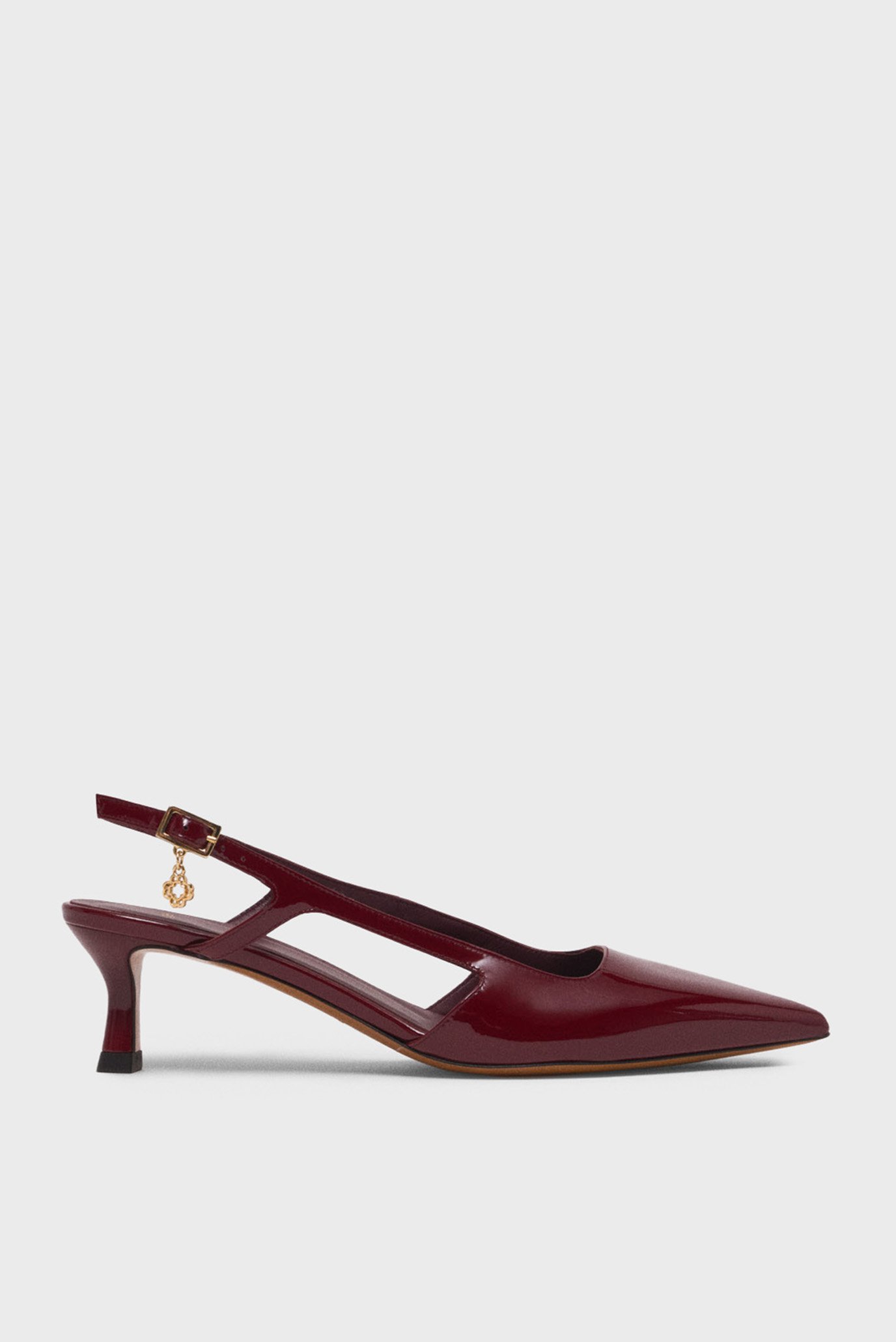 Женские бордовые кожаные слингбэки Бордовый 37 MAJE MFACH00787_Burgundy Женские бордовые кожаные слингбэки Бордовый 37 MAJE MFACH00787_Burgundy