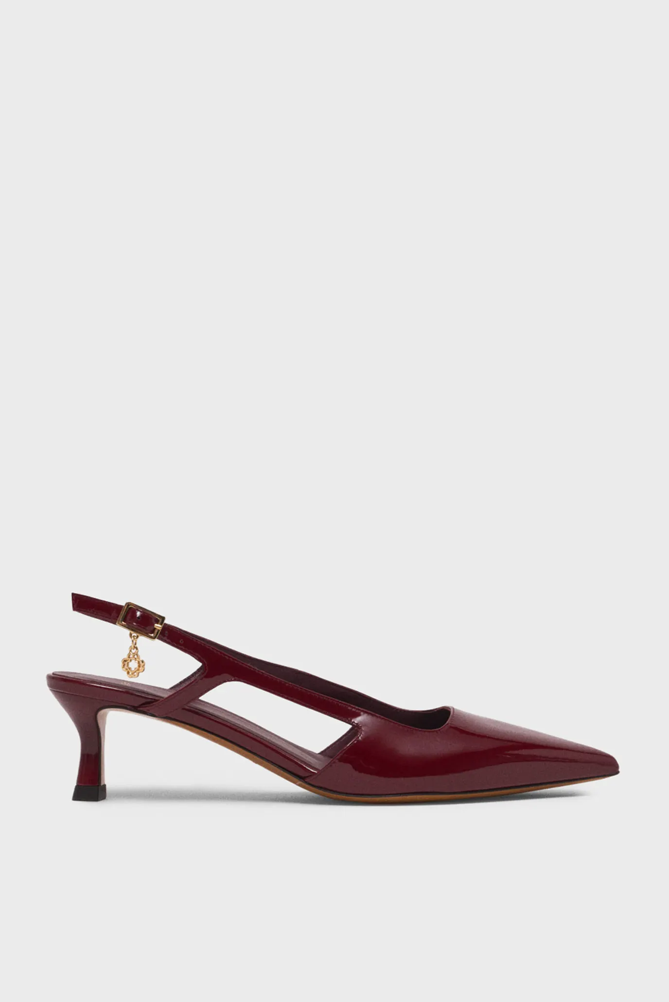 Жіночі бордові шкіряні слінгбеки 1