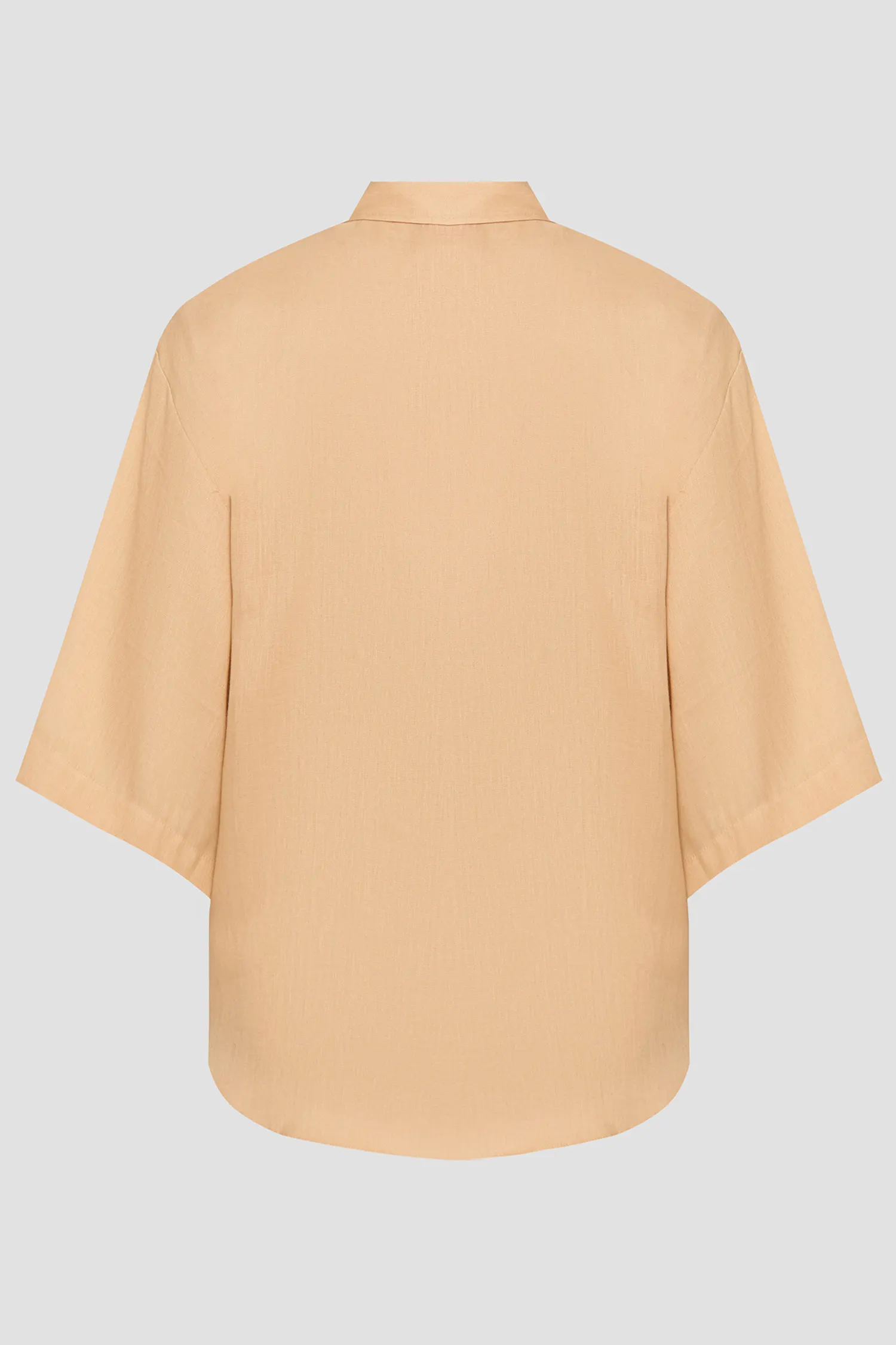 Жіноча персикова лляна сорочка 2