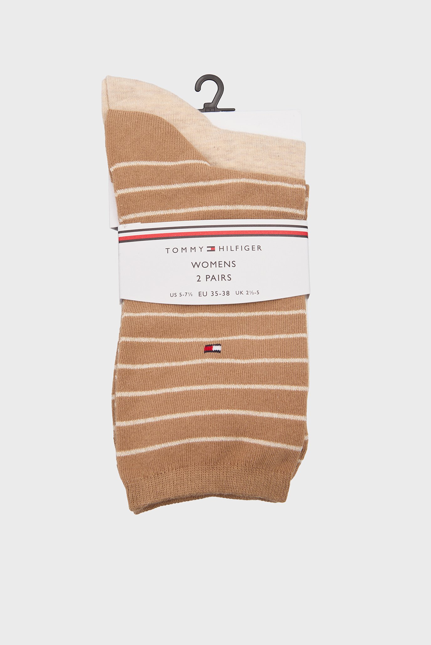 Женские бежевые носки (2 пары) SMALL Бежевый 35-38 Tommy Hilfiger 100001494 Женские бежевые носки (2 пары) SMALL Бежевый 35-38 Tommy Hilfiger 100001494