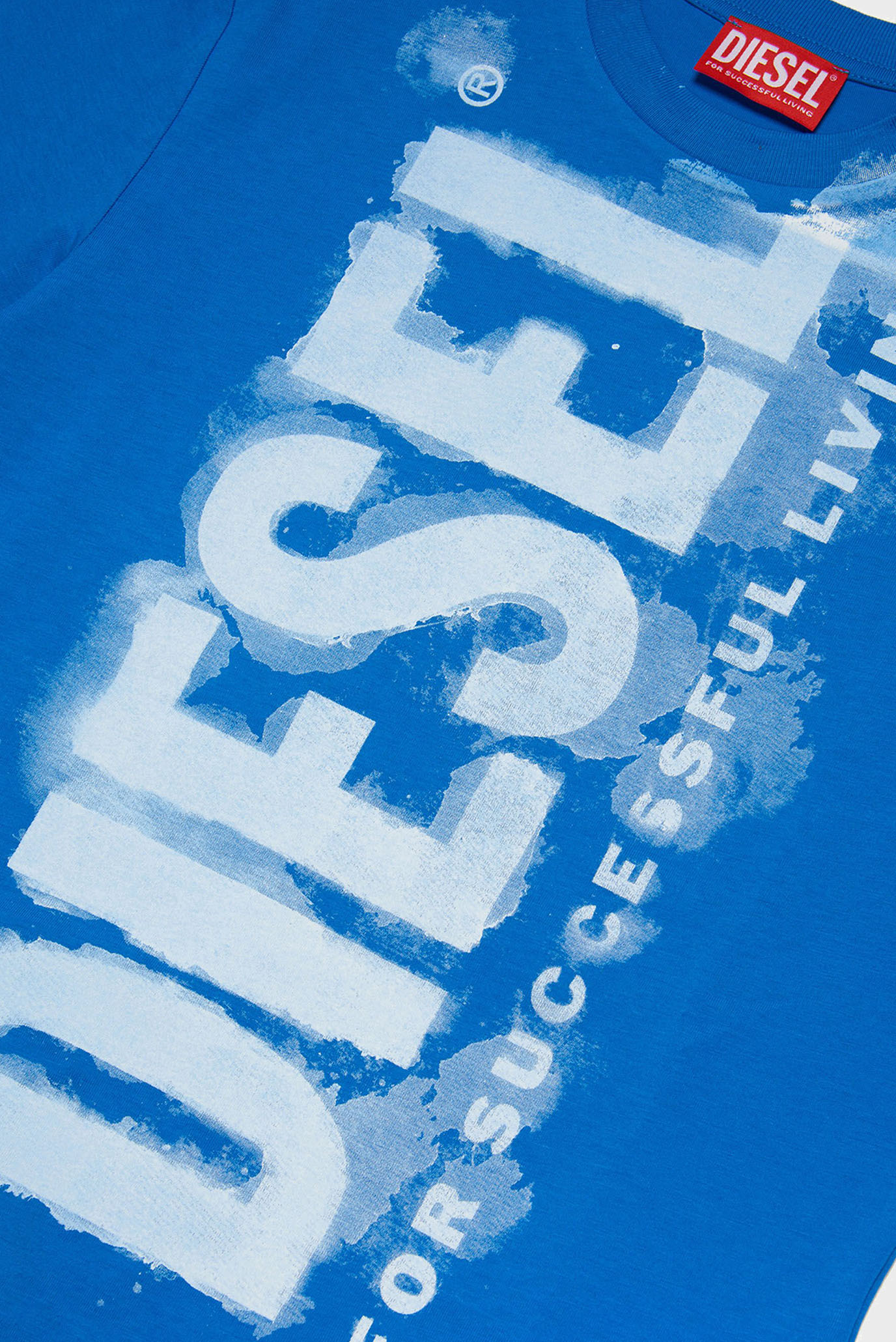 Детская синяя футболка TJUSTE16 OVE-SHIRT Diesel Кids J01131 KYAR1