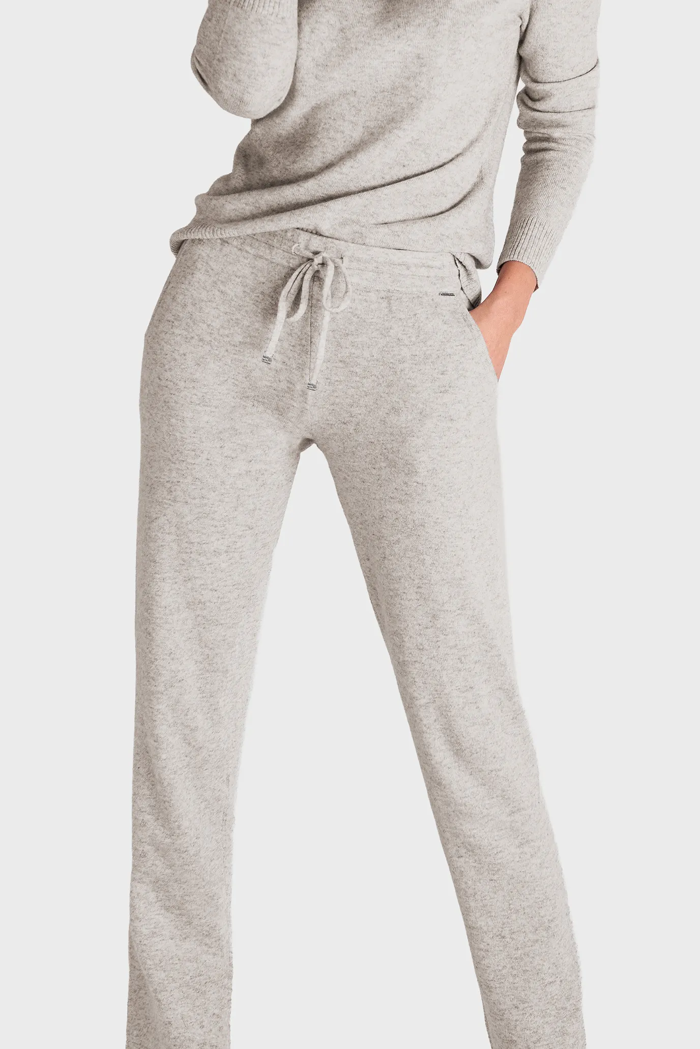 Жіночі сірі кашемірові брюки 4