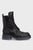Женские черные кожаные ботинки Calathea
