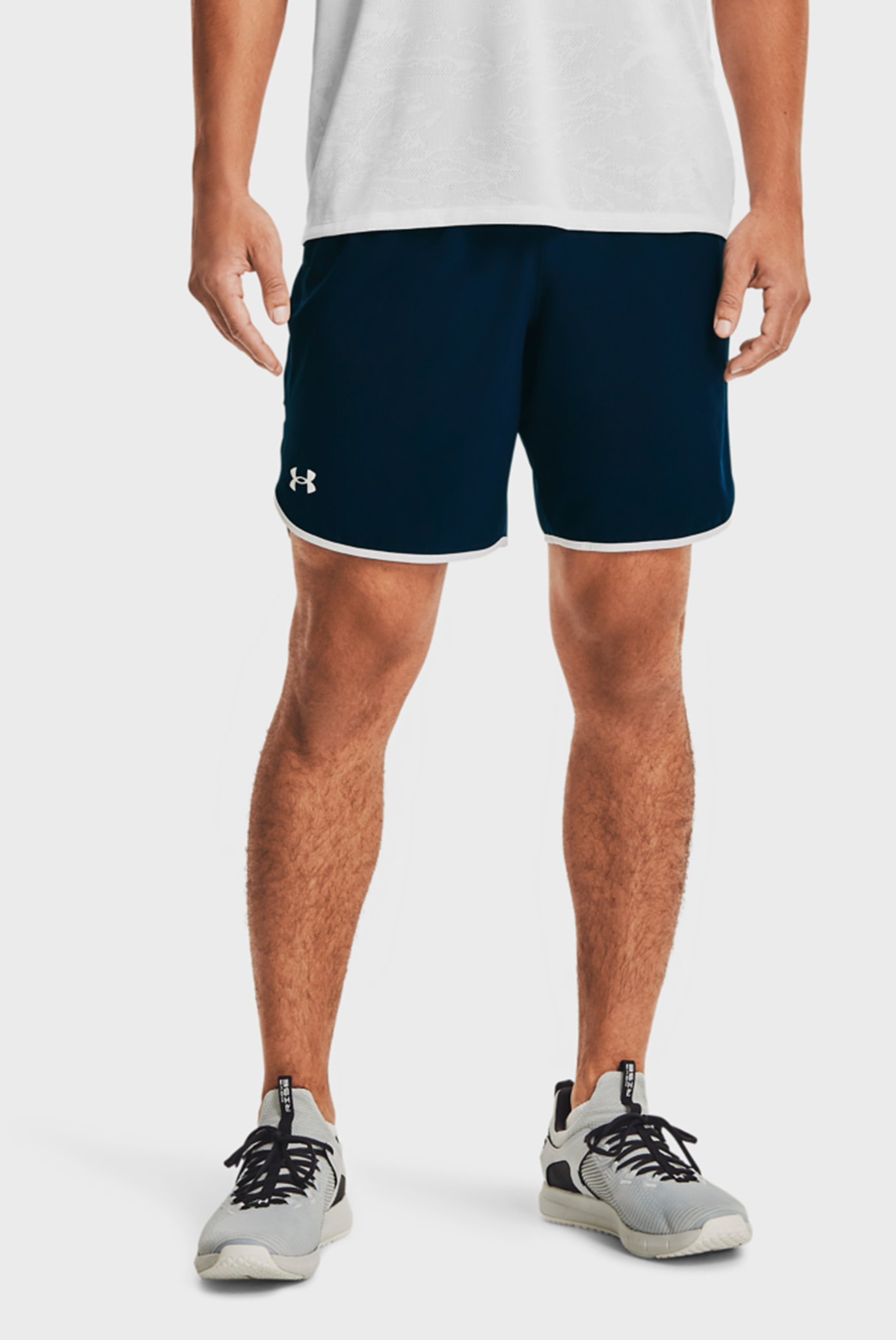 Мужские темно-синие шорты UA HIIT Woven Shorts 1