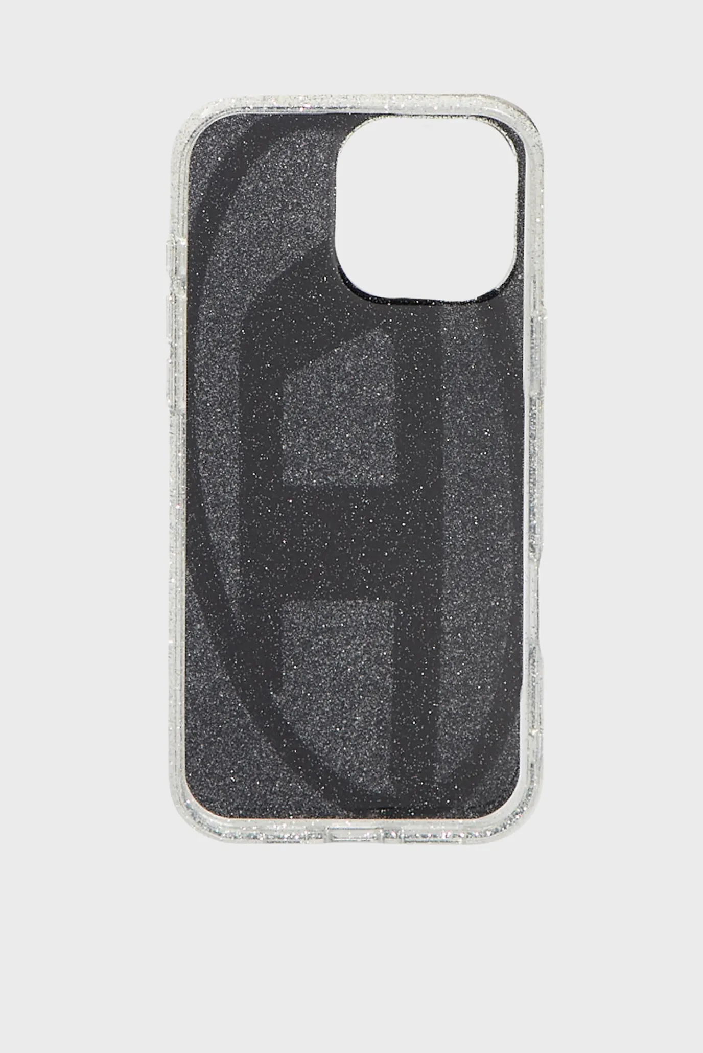 Черный чехол для телефона Diesel Oval D Glitter Case FW24 for iPhone 16 Pro Max 3