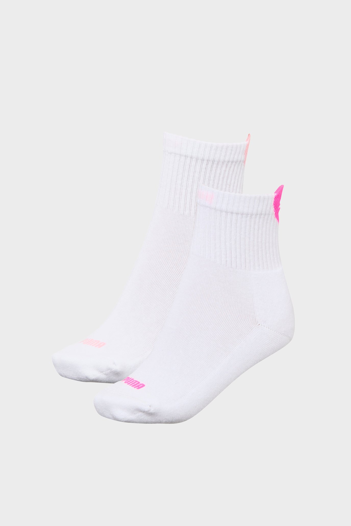 Жіночі білі шкарпетки (2 пари) PUMA Women's Heart Short Crew Socks 1