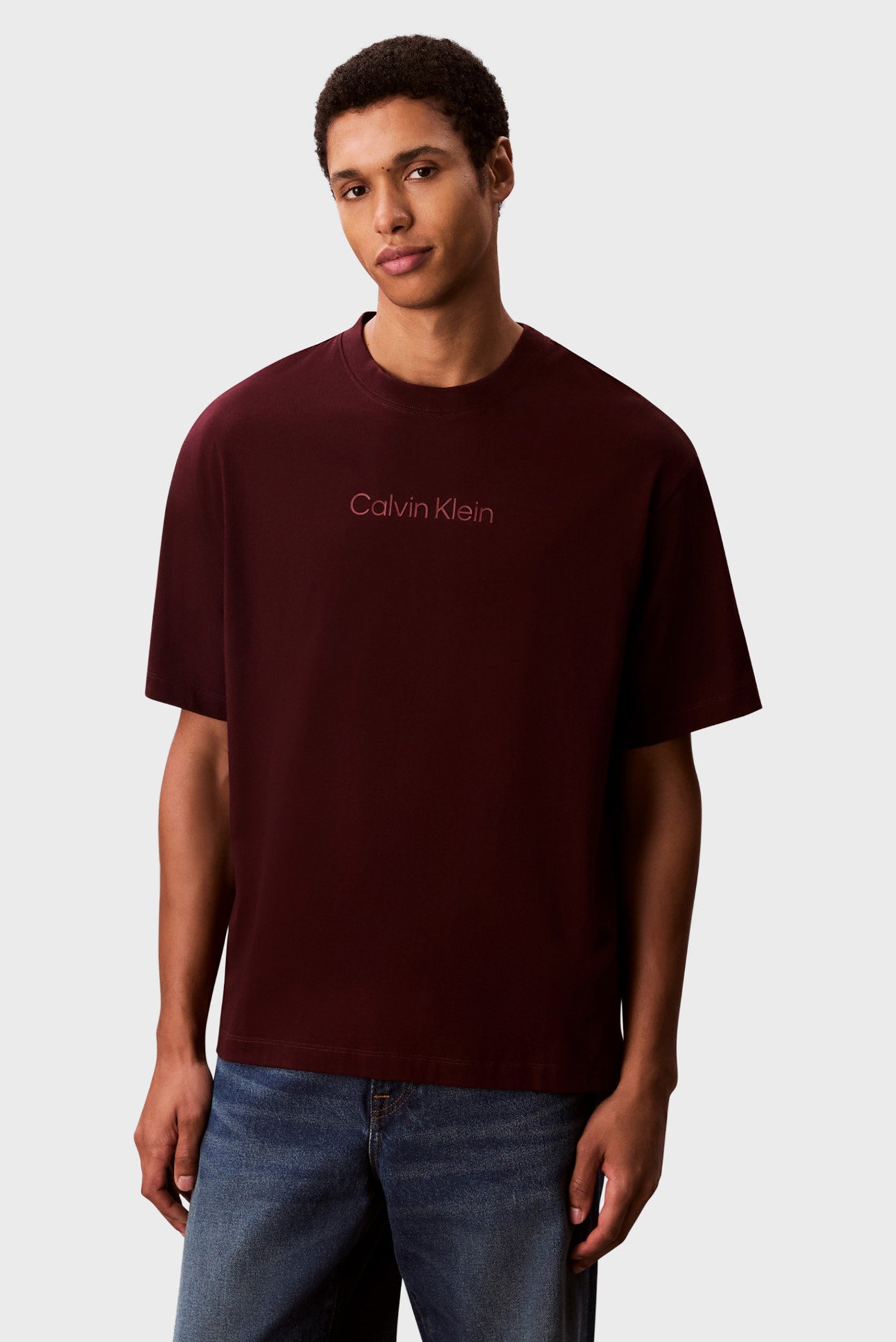 Мужская бордовая футболка SS STANDARD Бордовый XXL Calvin Klein LV04LD230G Мужская бордовая футболка SS STANDARD Бордовый XXL Calvin Klein LV04LD230G