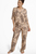 Женская бежевая пижама с узором (рубашка, брюки) LOVABLE