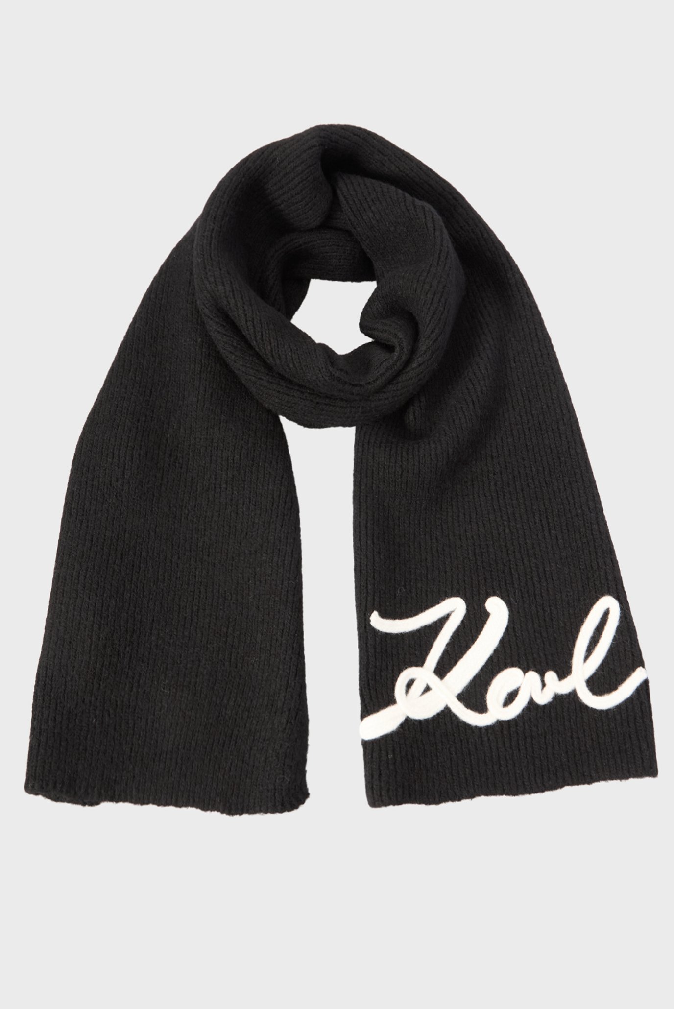 Женский черный шарф signature Черный ONESIZE Karl Lagerfeld A4W33028 Женский черный шарф signature Черный ONESIZE Karl Lagerfeld A4W33028