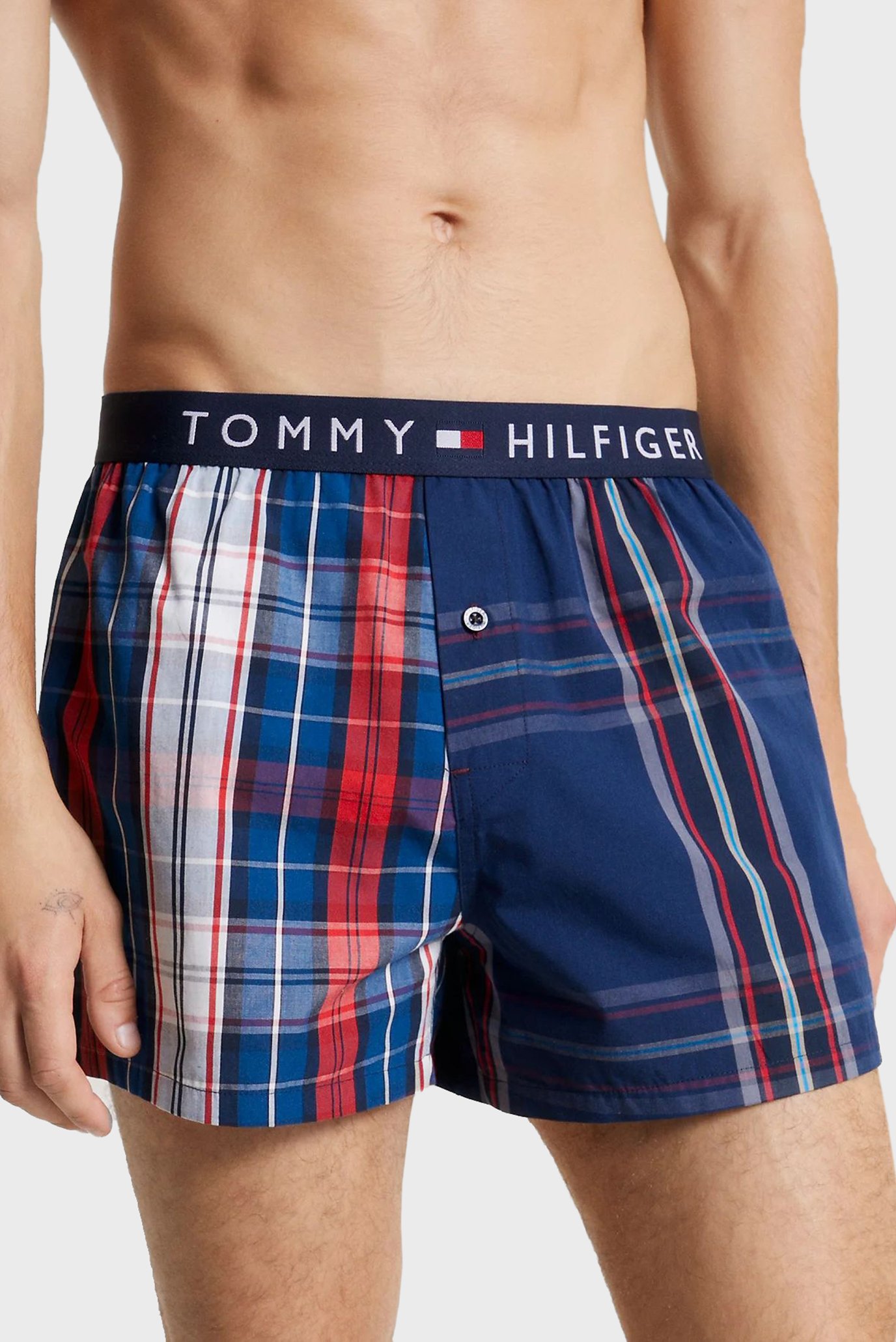 Чоловічі темно-сині картаті труси WOVEN BOXER PRINT 1