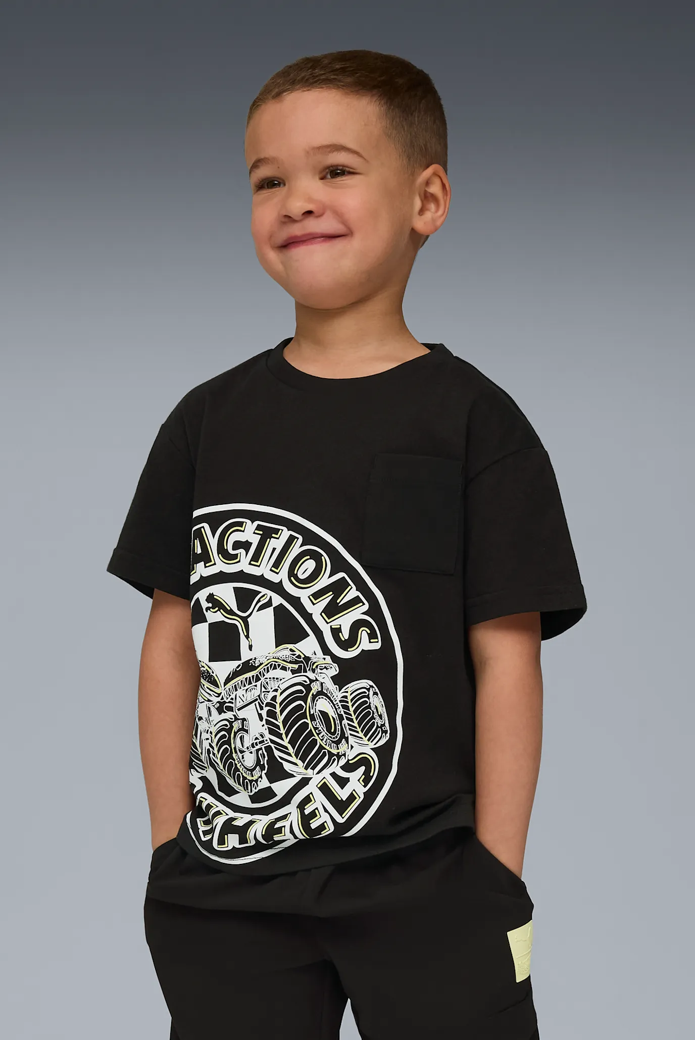 Дитяча чорна футболка PUMA x HOT WHEELS™ MONSTER TRUCKS Tee Kids 1