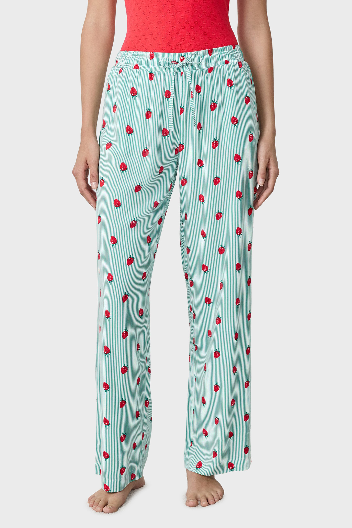 Женские мятные брюки с узором CAPRESE Ментоловый XS Etam 6554118 Женские мятные брюки с узором CAPRESE Ментоловый XS Etam 6554118