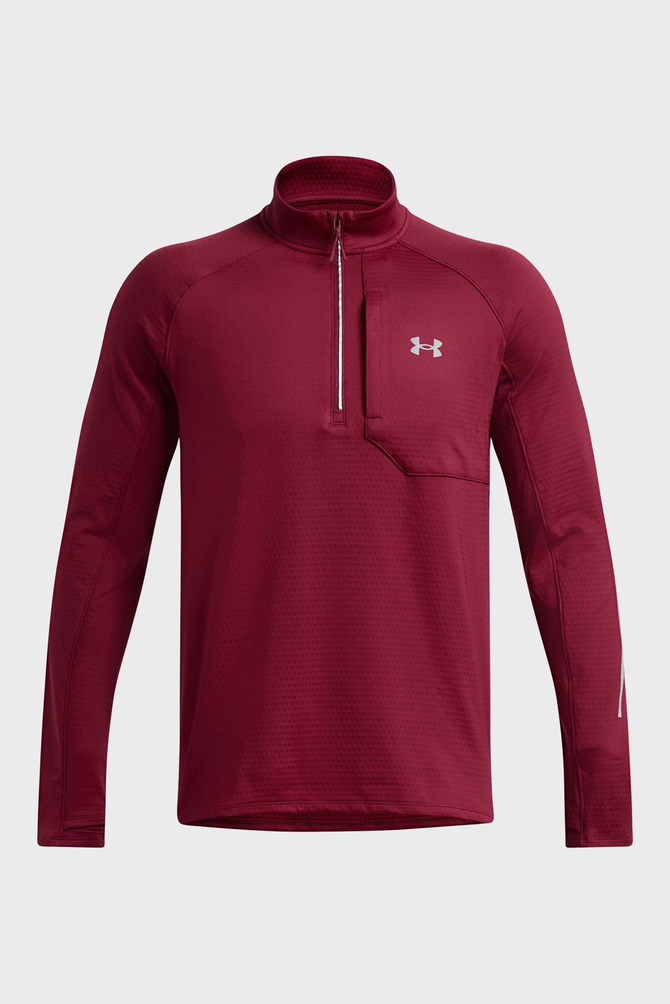 Мужская бордовая спортивная кофта UA LAUNCH ELITE CW HALF ZIP 1