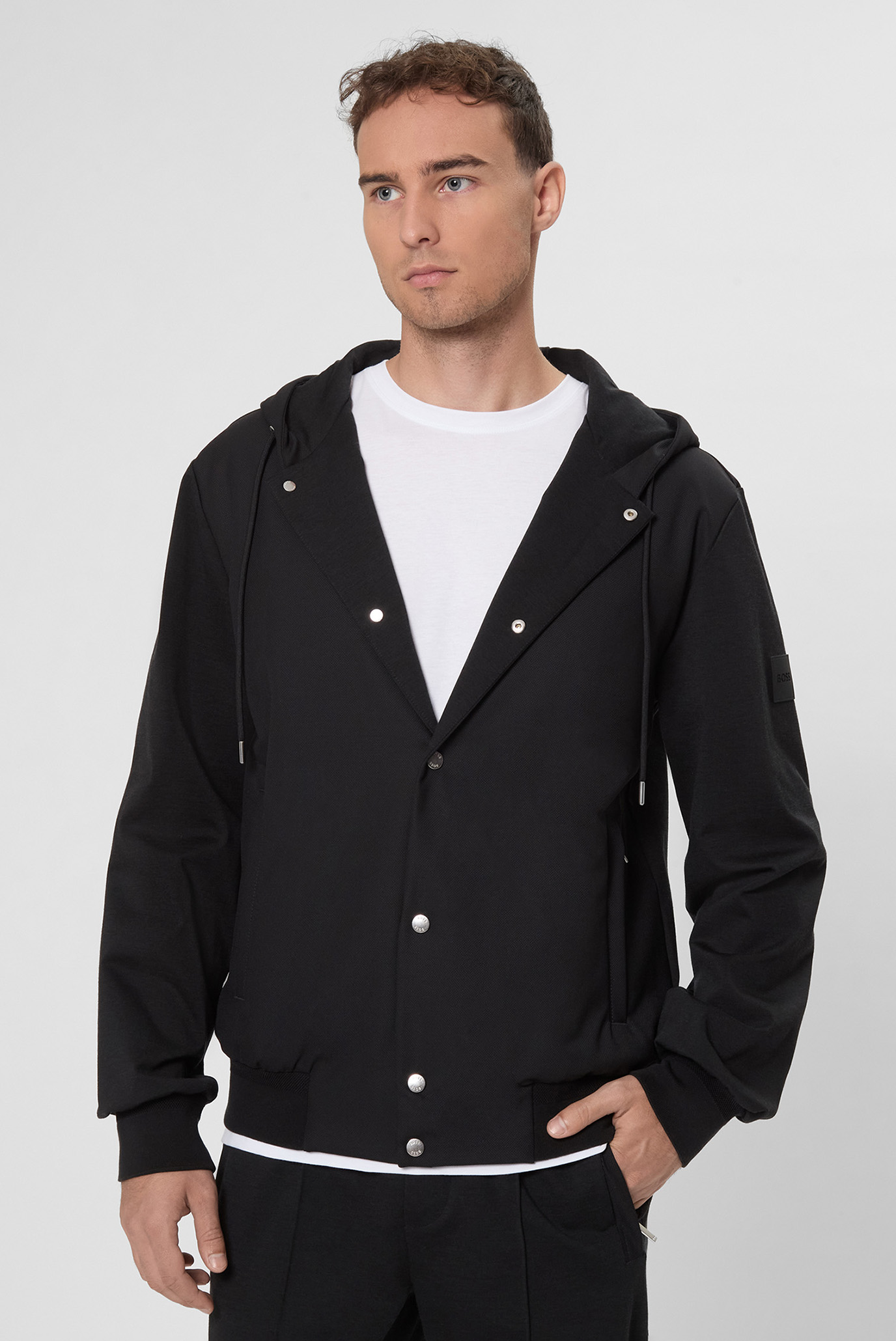 Мужское черное худи Черный XXL BOSS 50543385;001 Мужское черное худи Черный XXL BOSS 50543385;001