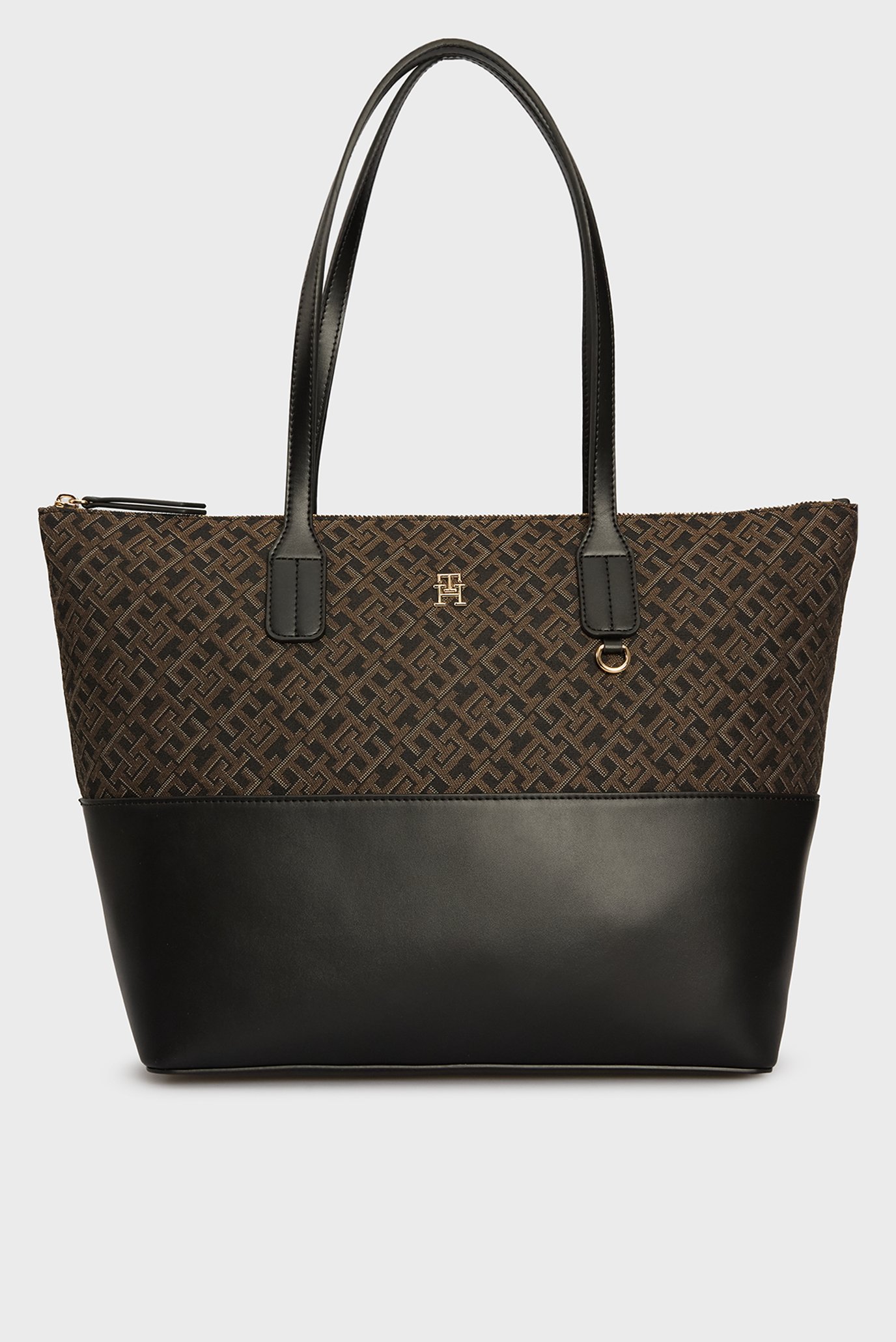 Жіноча чорна сумка TH JACQUARD TOTE 1