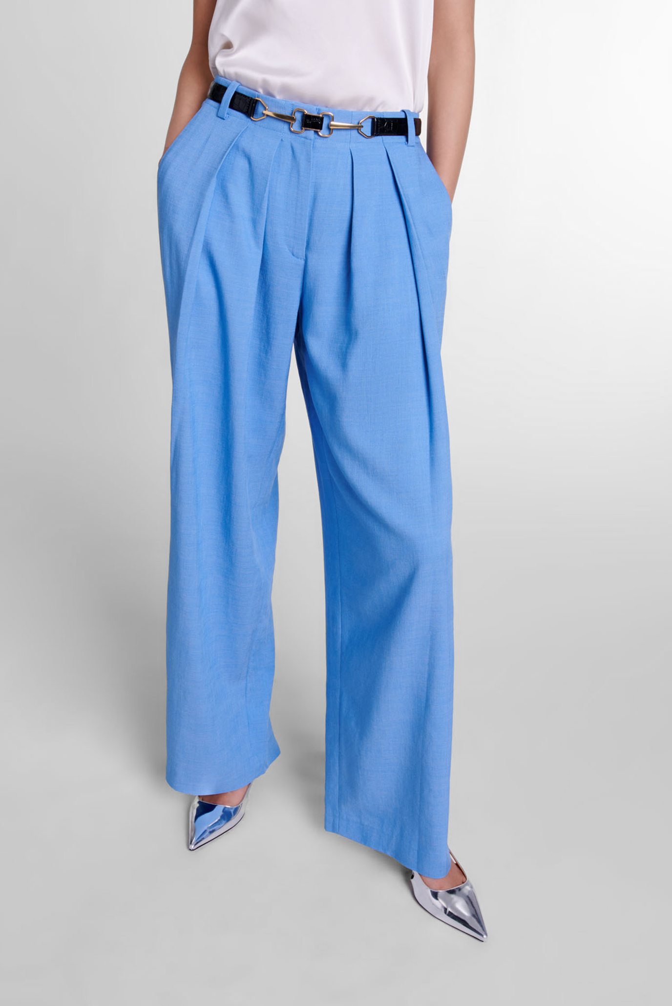 Женские голубые брюки 1
