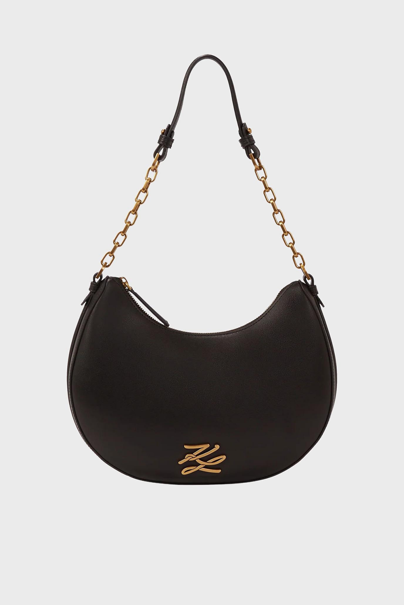 Женская черная кожаная сумка AUTOGRAPH MOON SHOULDER BAG Черный ONESIZE Karl Lagerfeld A2W30019 Женская черная кожаная сумка AUTOGRAPH MOON SHOULDER BAG Черный ONESIZE Karl Lagerfeld A2W30019