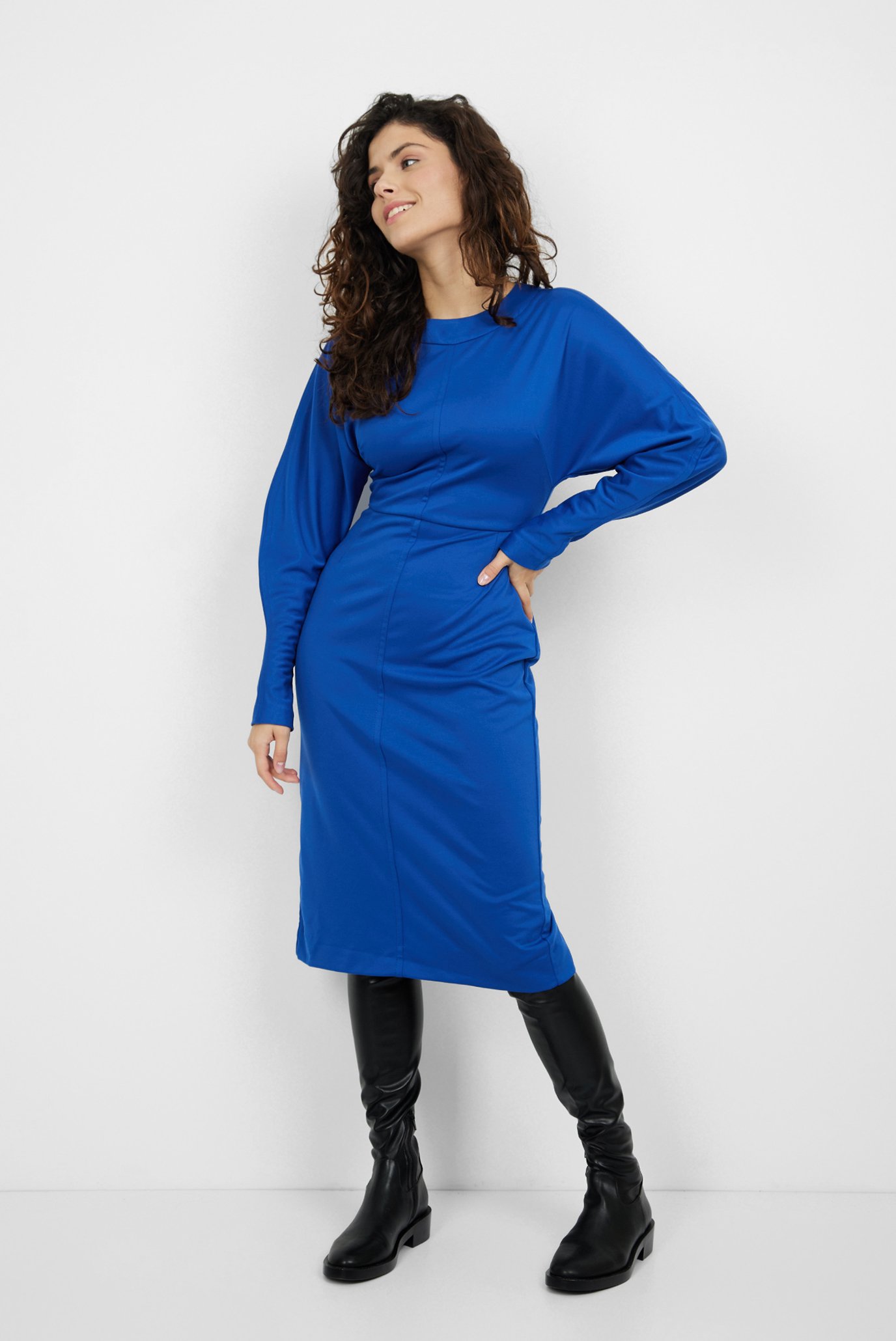 Женское синее платье 1