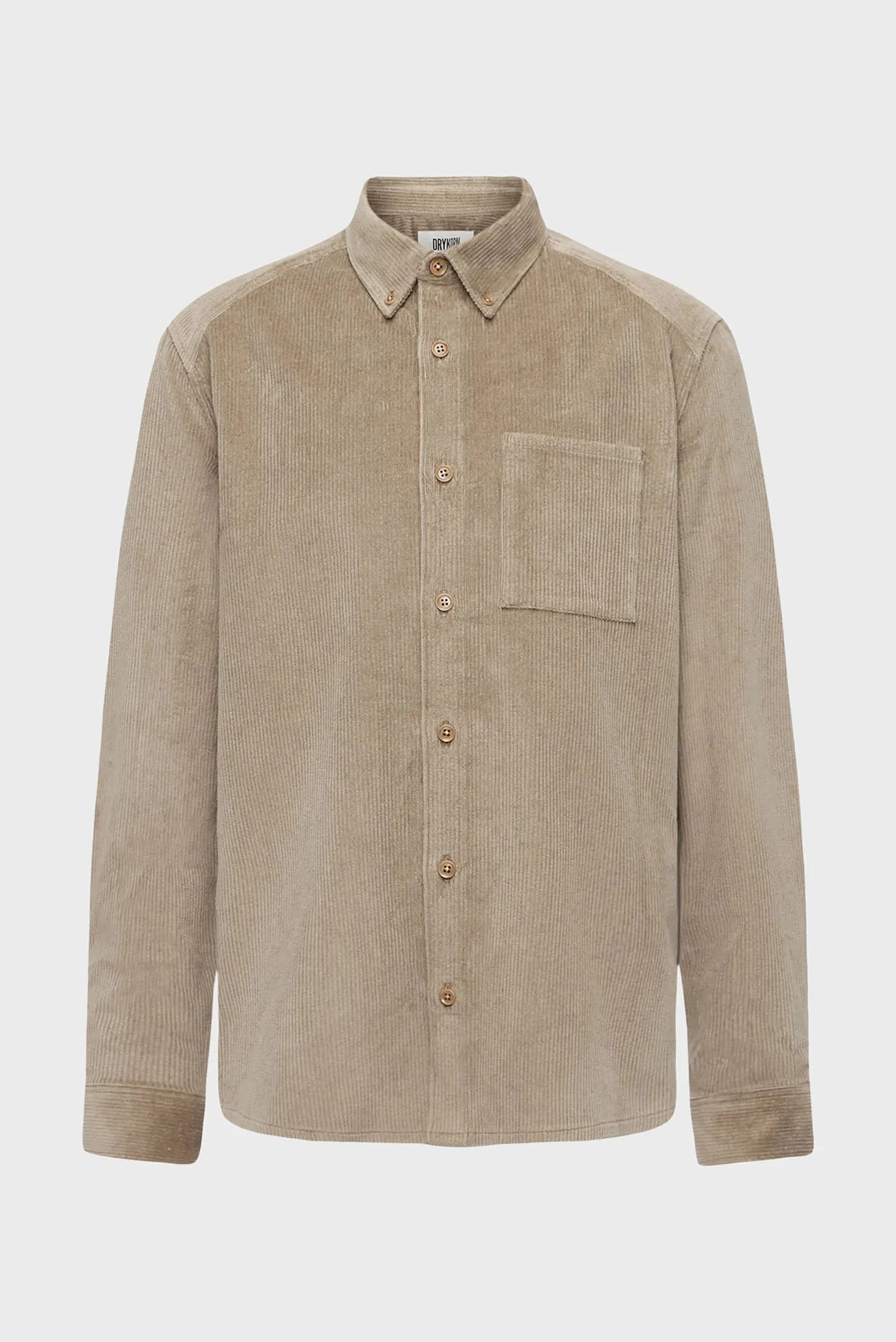 Мужская бежевая вельветовая рубашка LIEТ 9