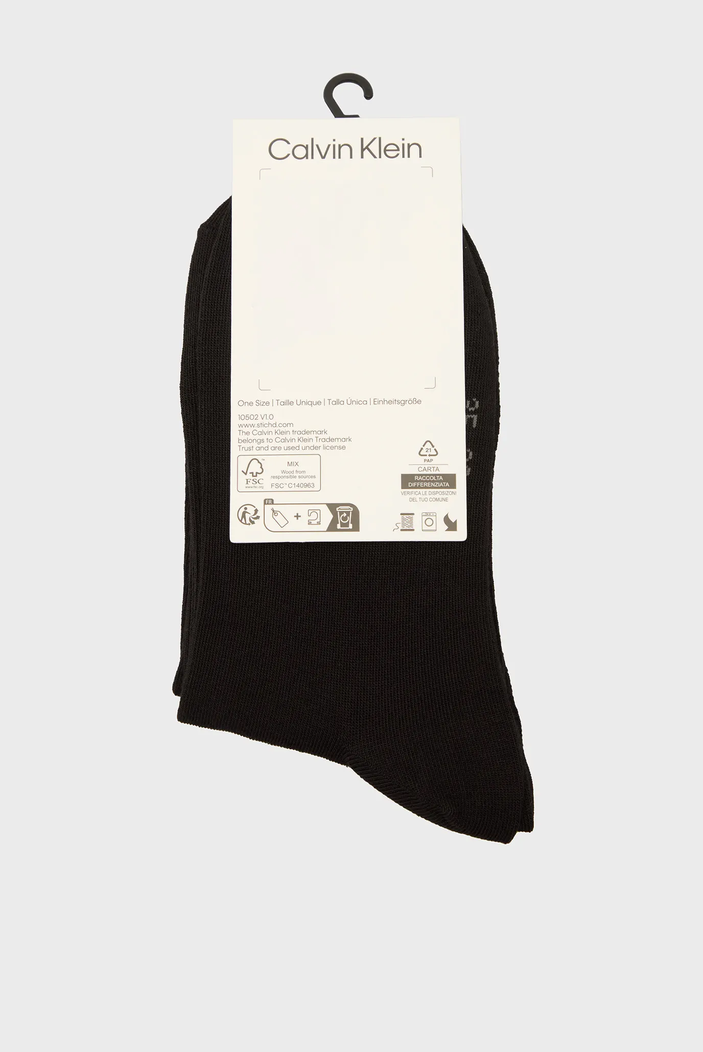 Женские черные носки (2 пары) CK WOMEN SHORT SOCK 2P SHINY LOGO 3