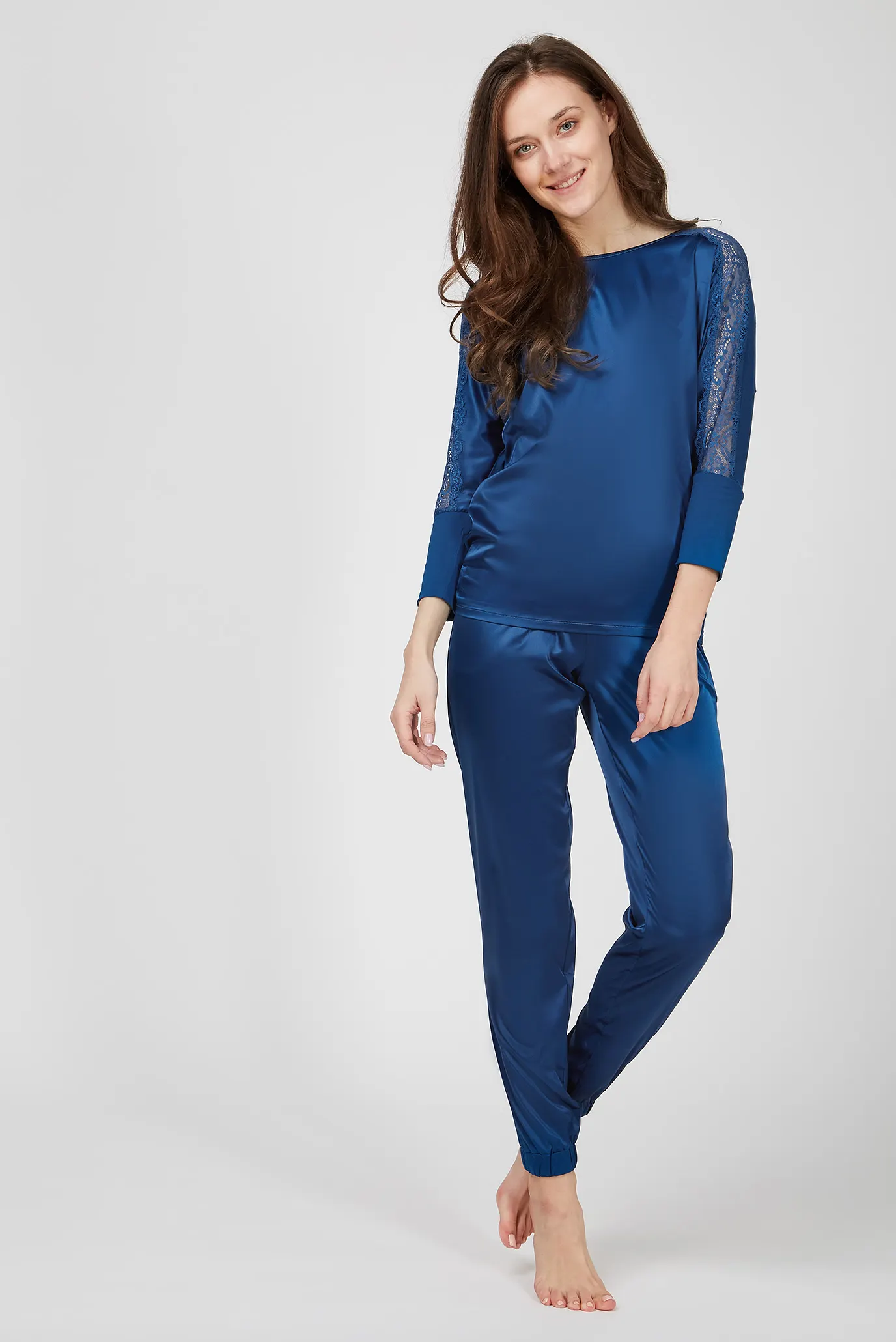 Жіноча синя блуза 2