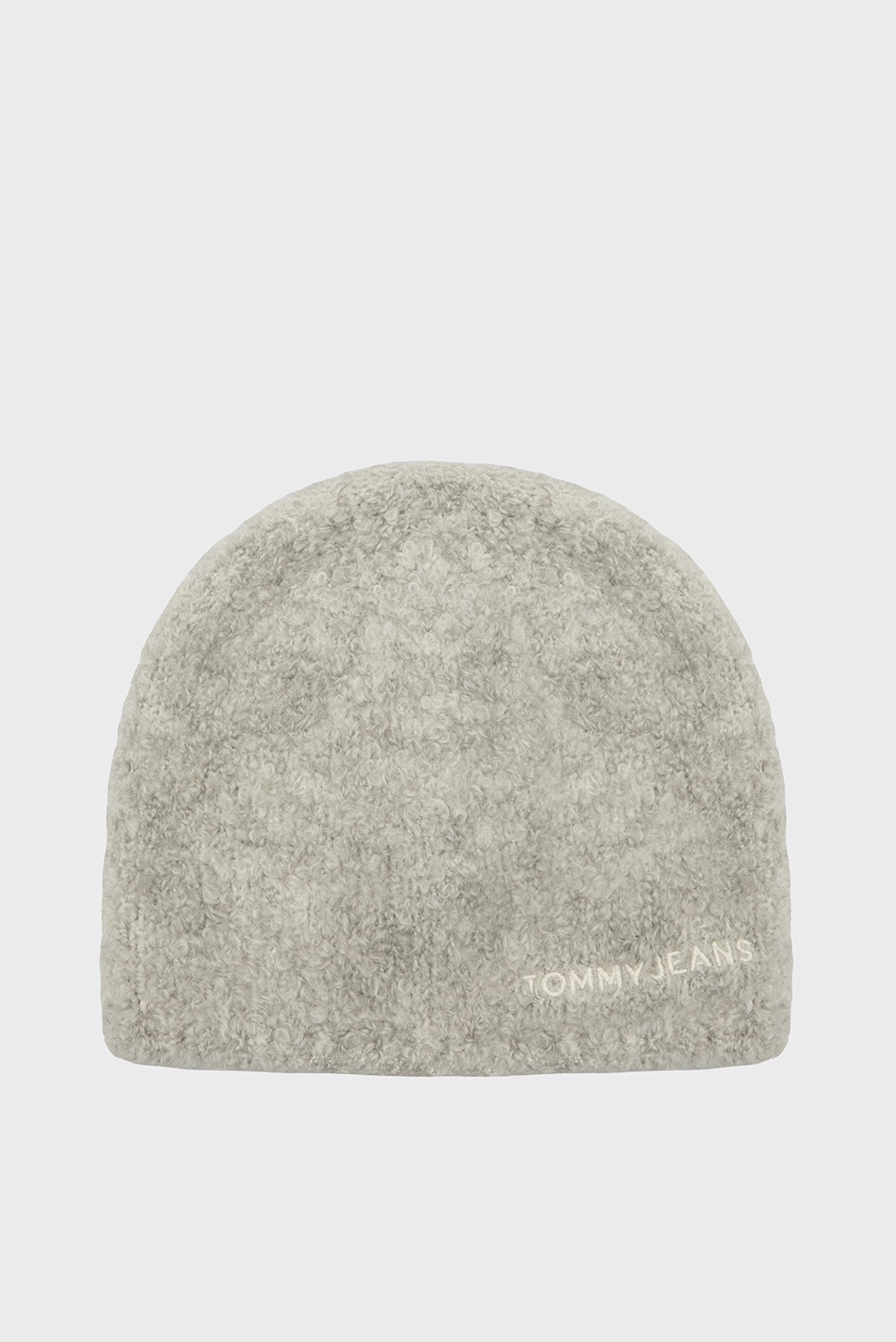 Женская серая шапка TJW LINEAR LOGO TEDDY BEANIE 1