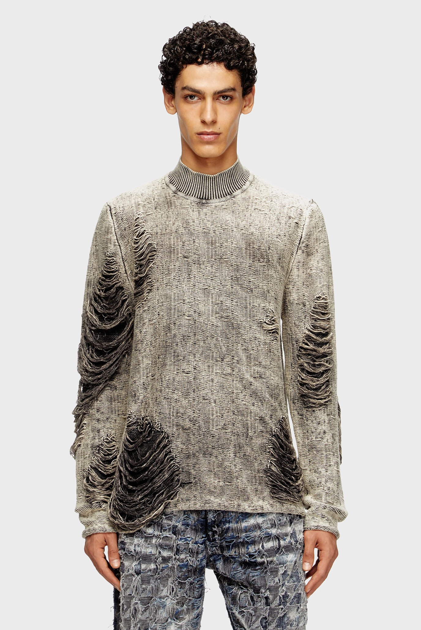 Мужской серый джемпер K-FJORDI Серый XL Diesel A21440 0LKDP Мужской серый джемпер K-FJORDI Серый XL Diesel A21440 0LKDP