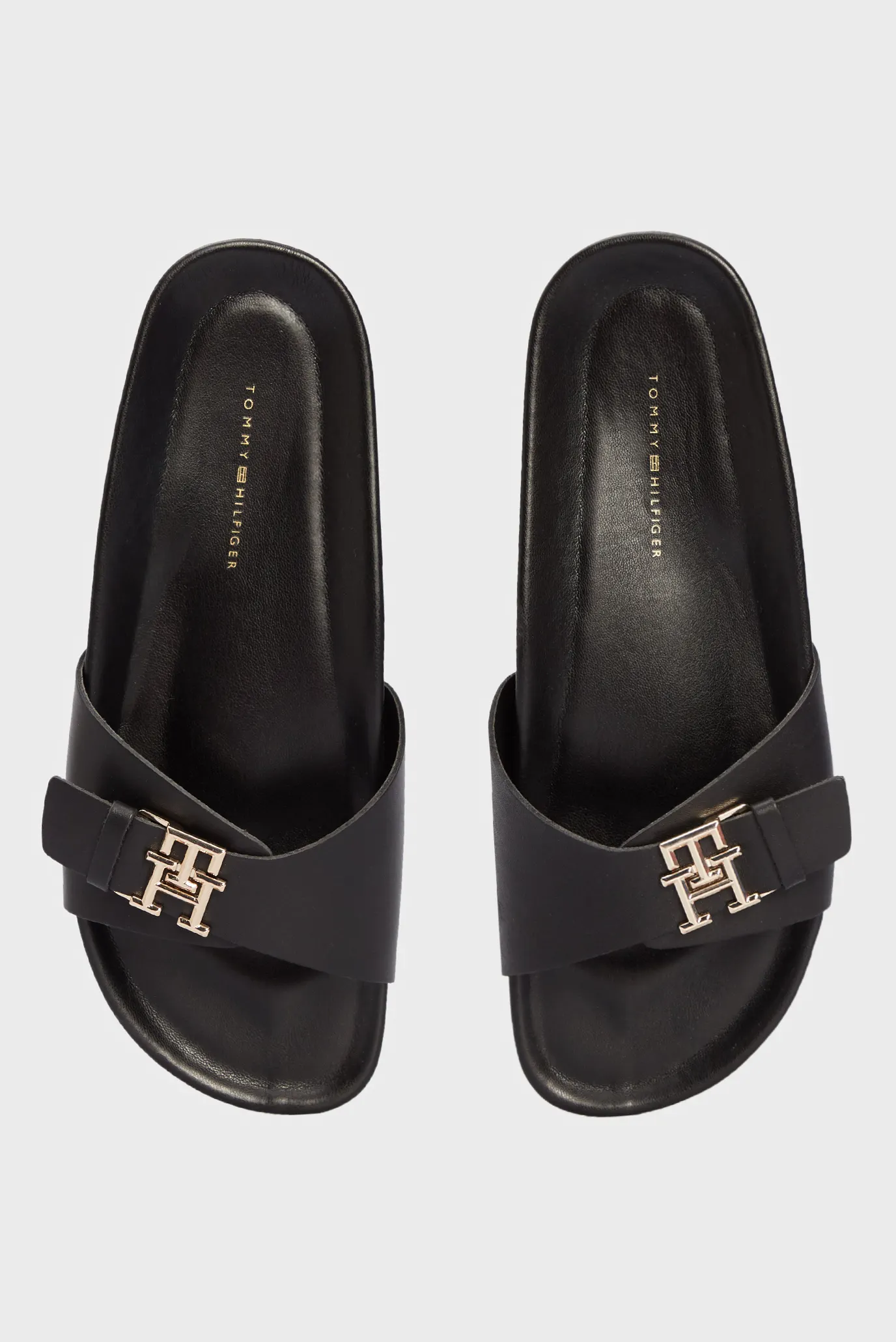 Жіночі чорні шкіряні слайдери 4