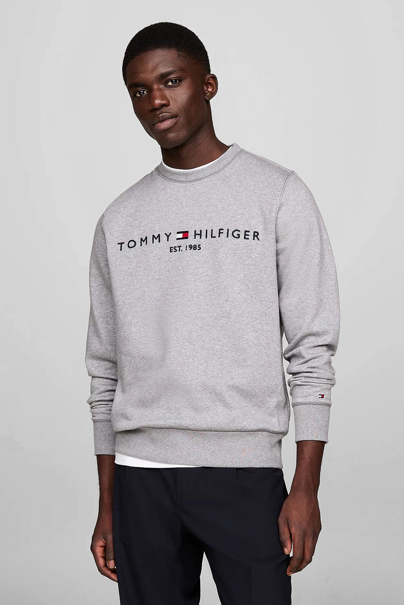 Чоловічий сірий світшот TOMMY LOGO 1