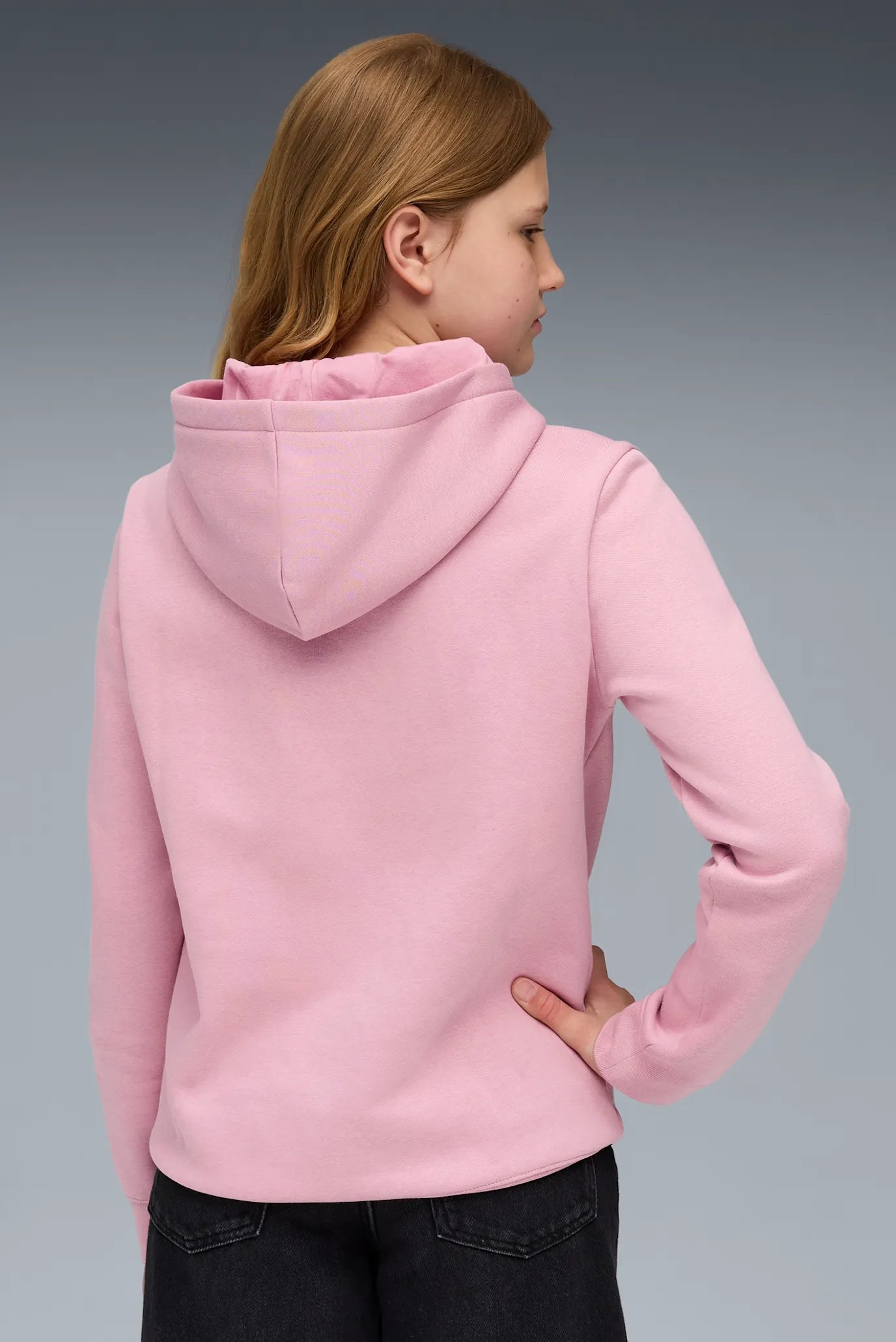 Детское розовое худи Essentials Script Hoodie Youth 3