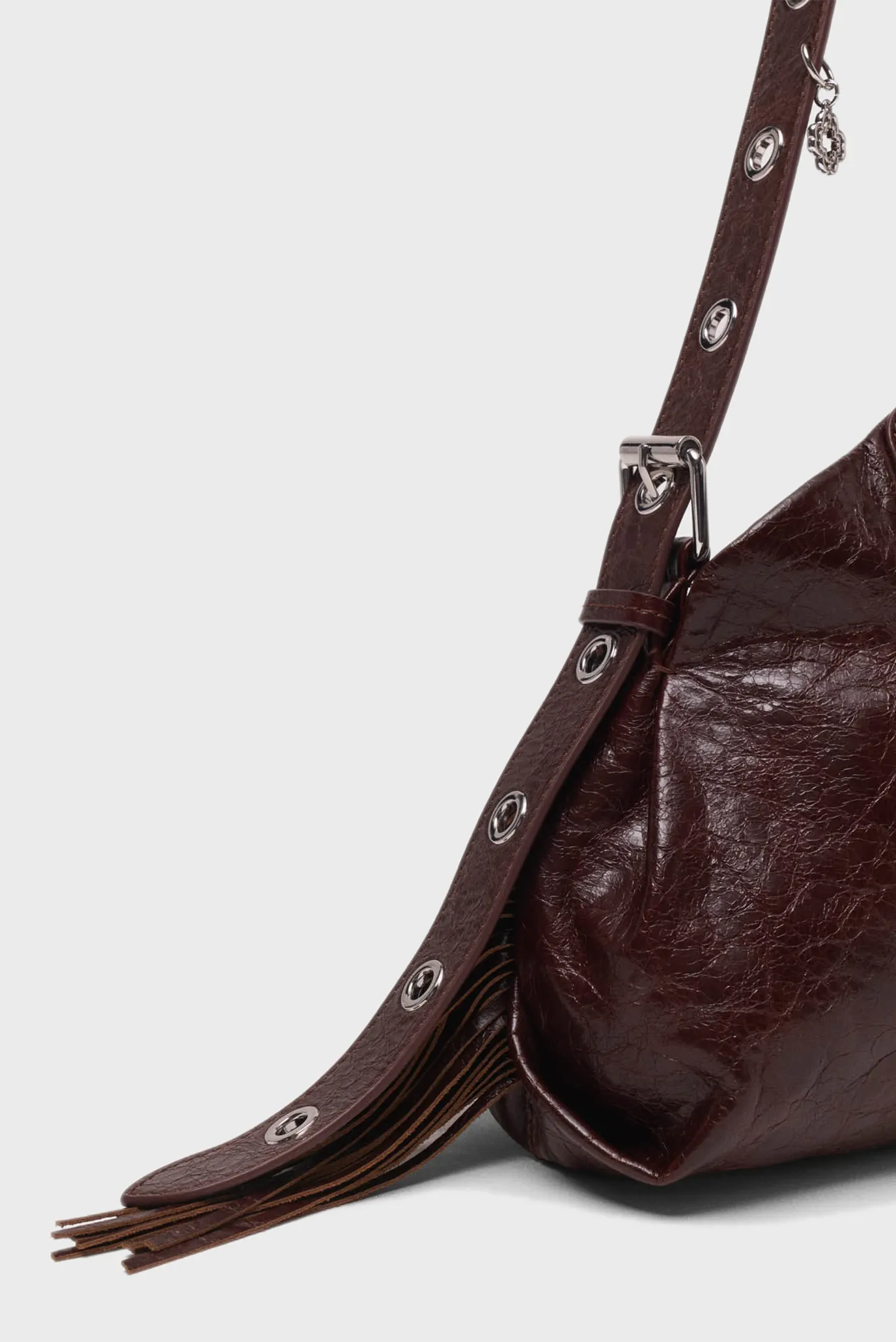 Женская темно-коричневая кожаная сумка Miss M 5