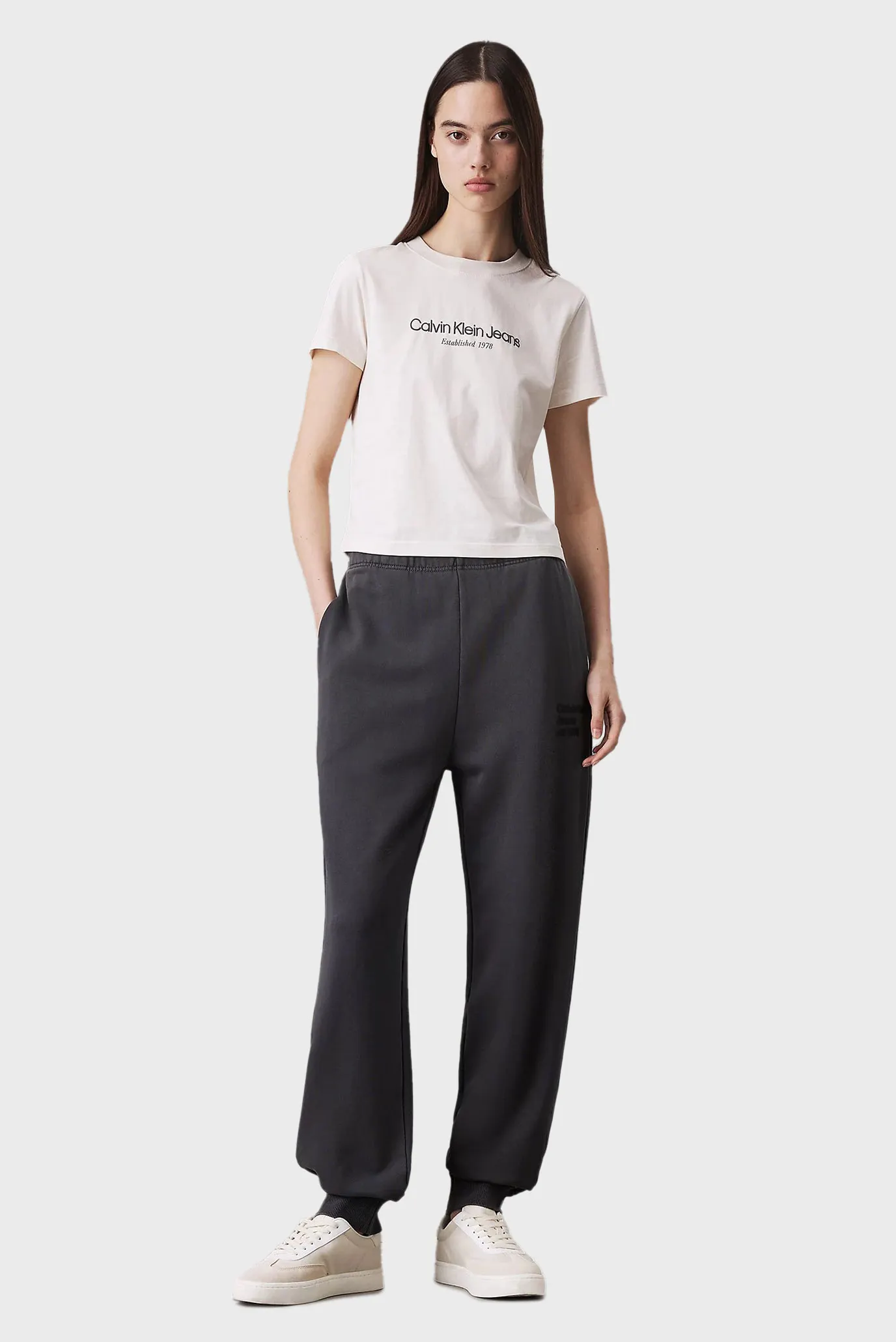 Женские темно-серые спортивные брюки WASHED PUFF PRINT 3