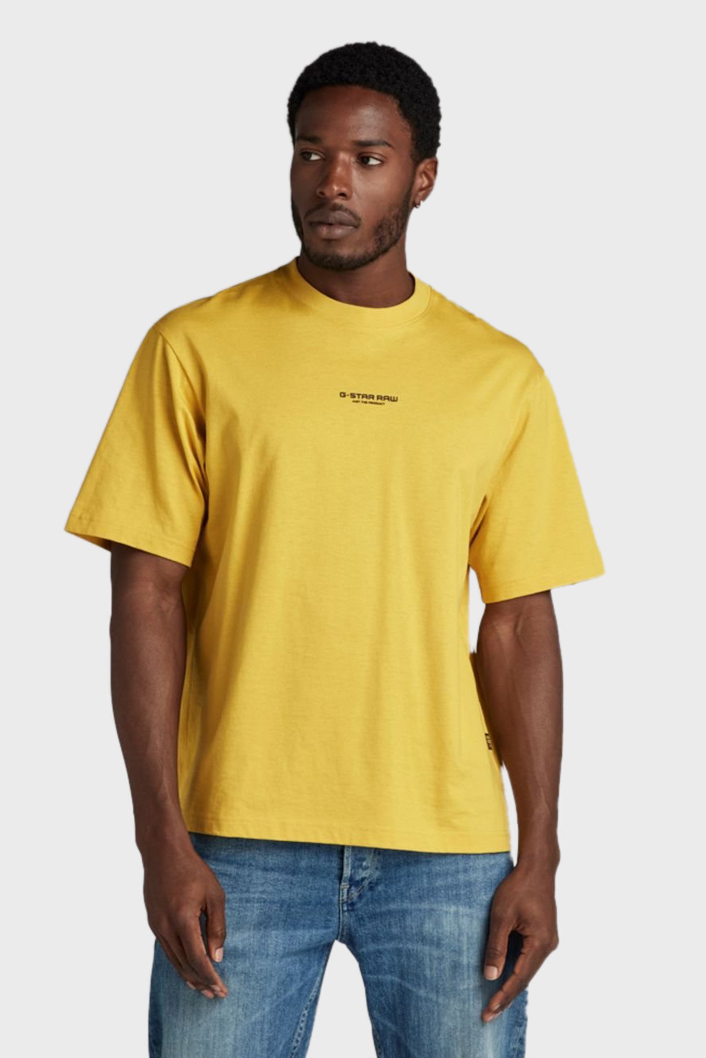 Мужская желтая футболка Center chest boxy r t 1