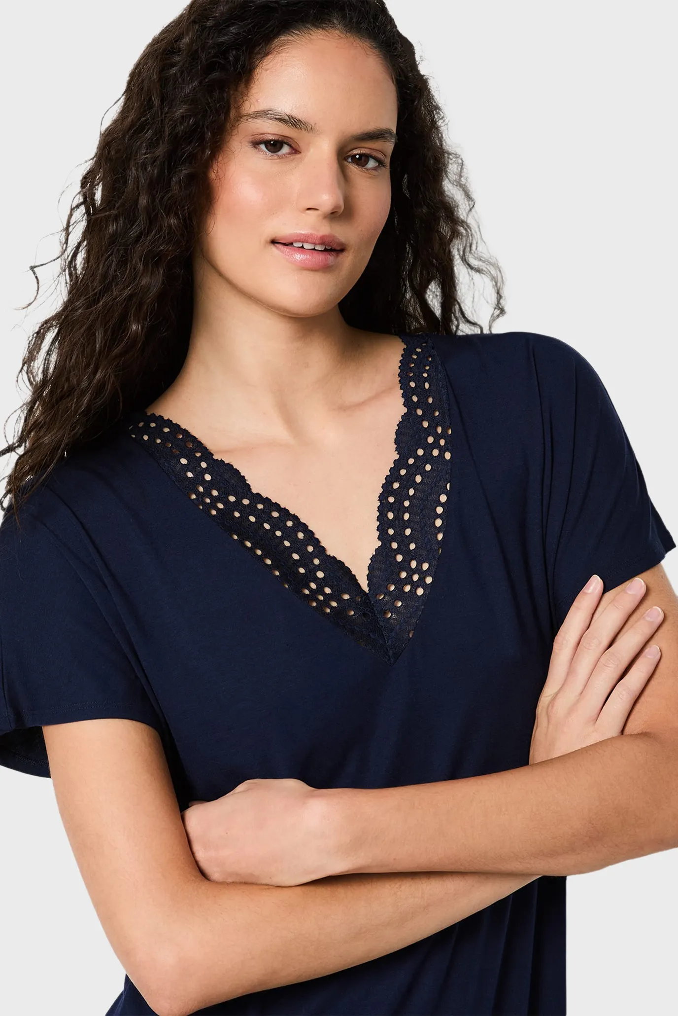 Жіноча темно-синя нічна сорочка JOSEPHINE 4