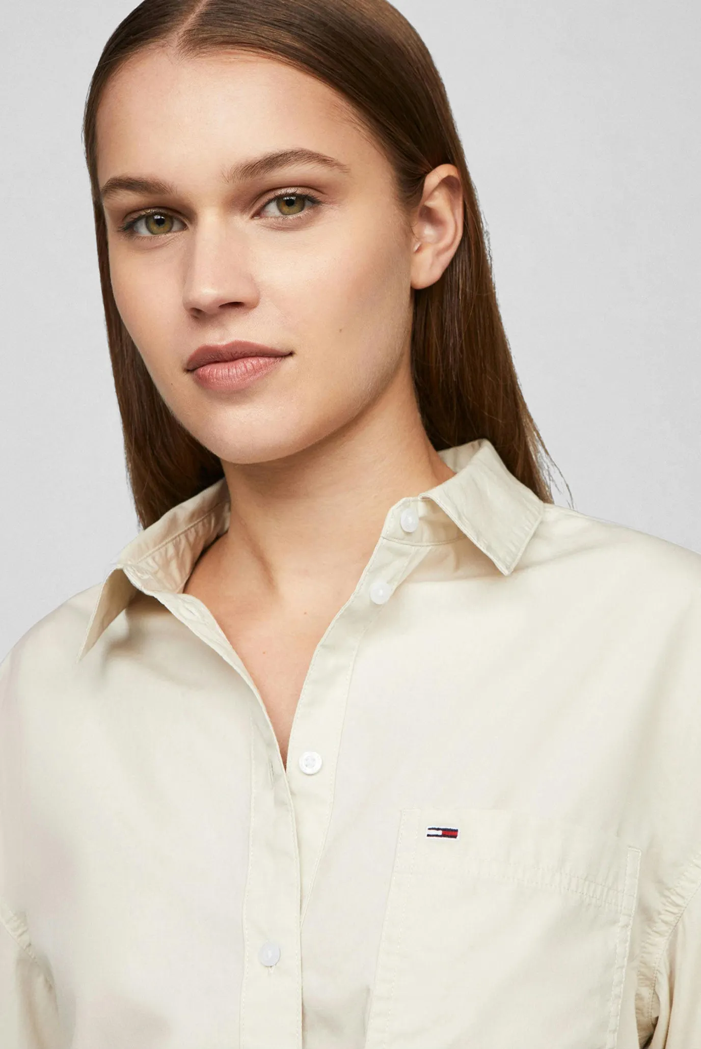 Женская бежевая рубашка TJW FRONT TIE 4