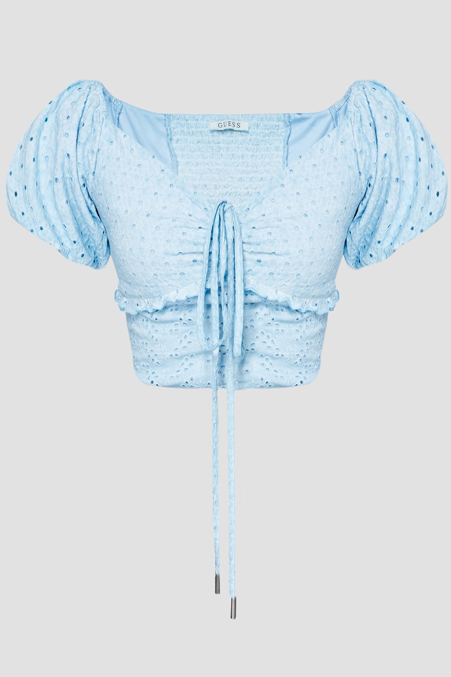 Женский голубой топ Голубой M Guess W3GP16.KALQ0;F7XT