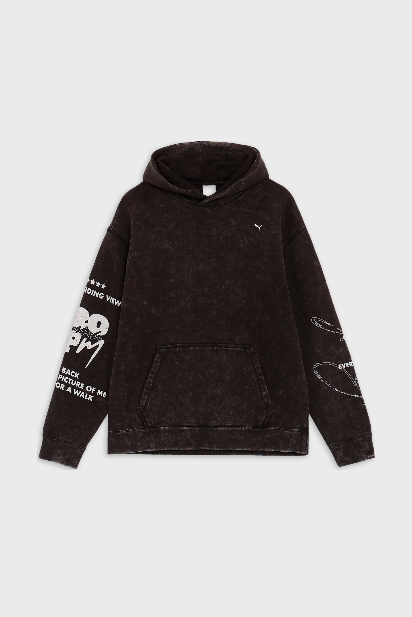 Черное худи UNTERGRUND Oversized Hoodie (унисекс) 1