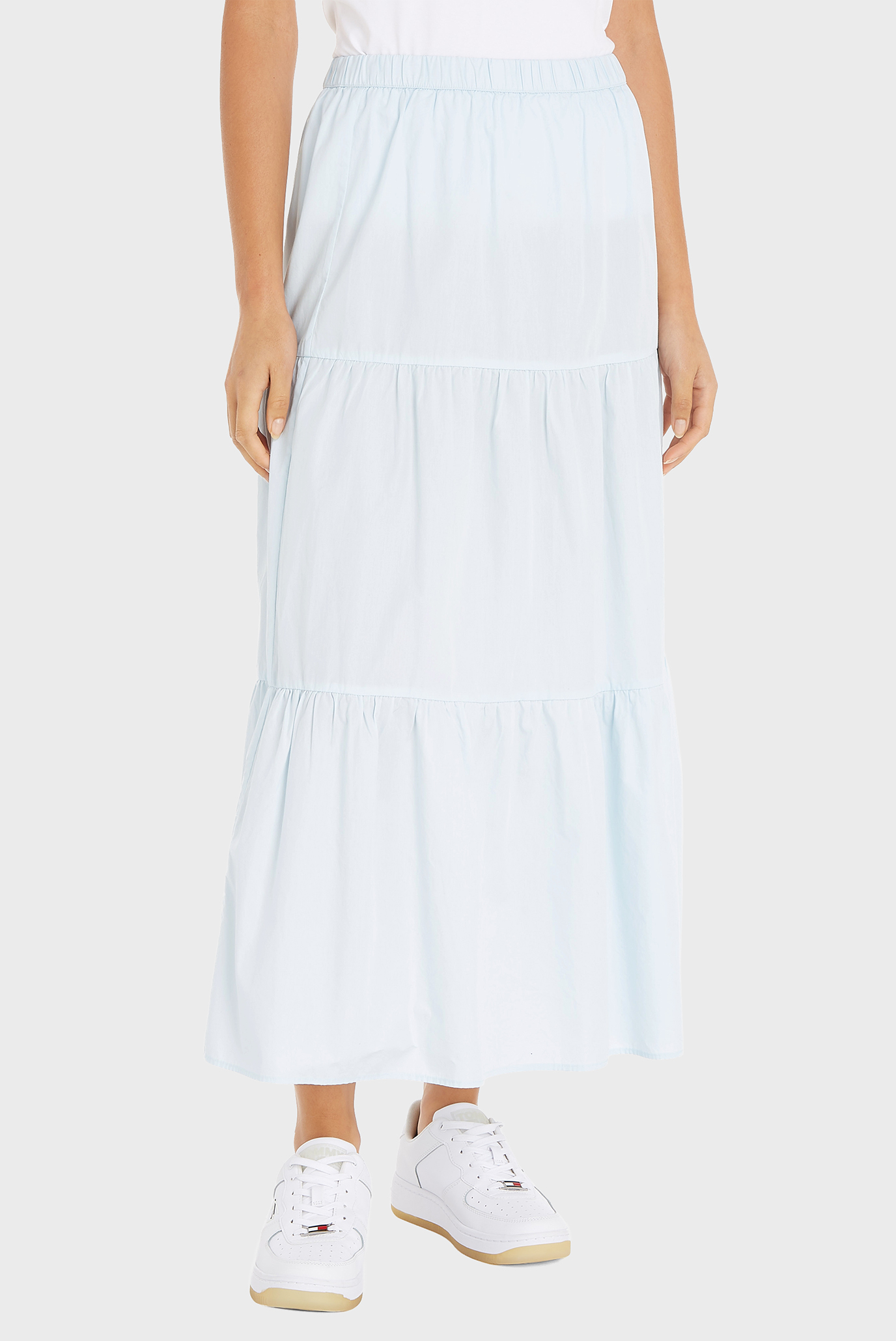 Женская голубая юбка TJW POPLIN TIERED Голубой M Tommy Jeans DW0DW15195 Женская голубая юбка TJW POPLIN TIERED Голубой M Tommy Jeans DW0DW15195