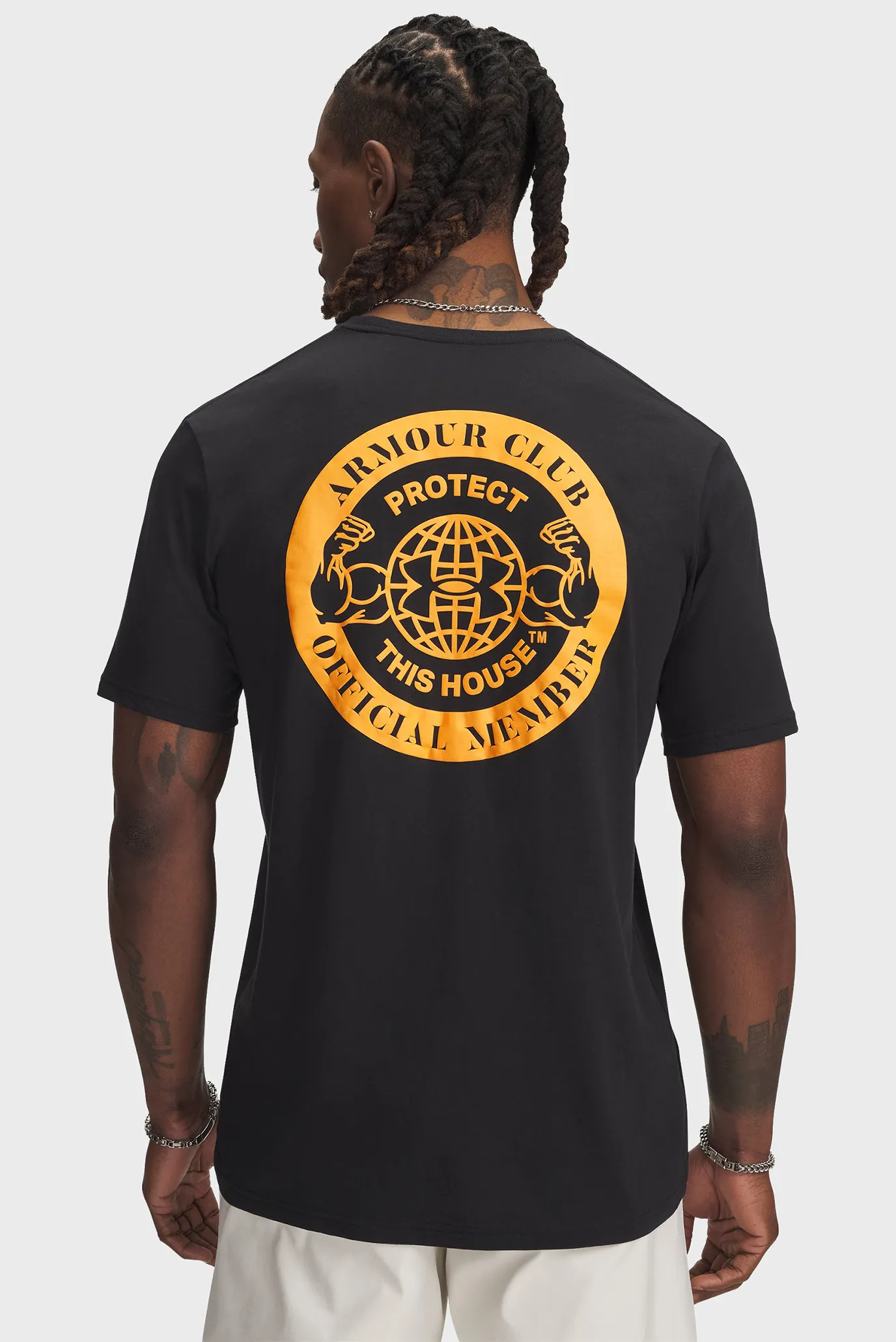 Чоловіча чорна футболка UA ARMOUR CLUB SS 2