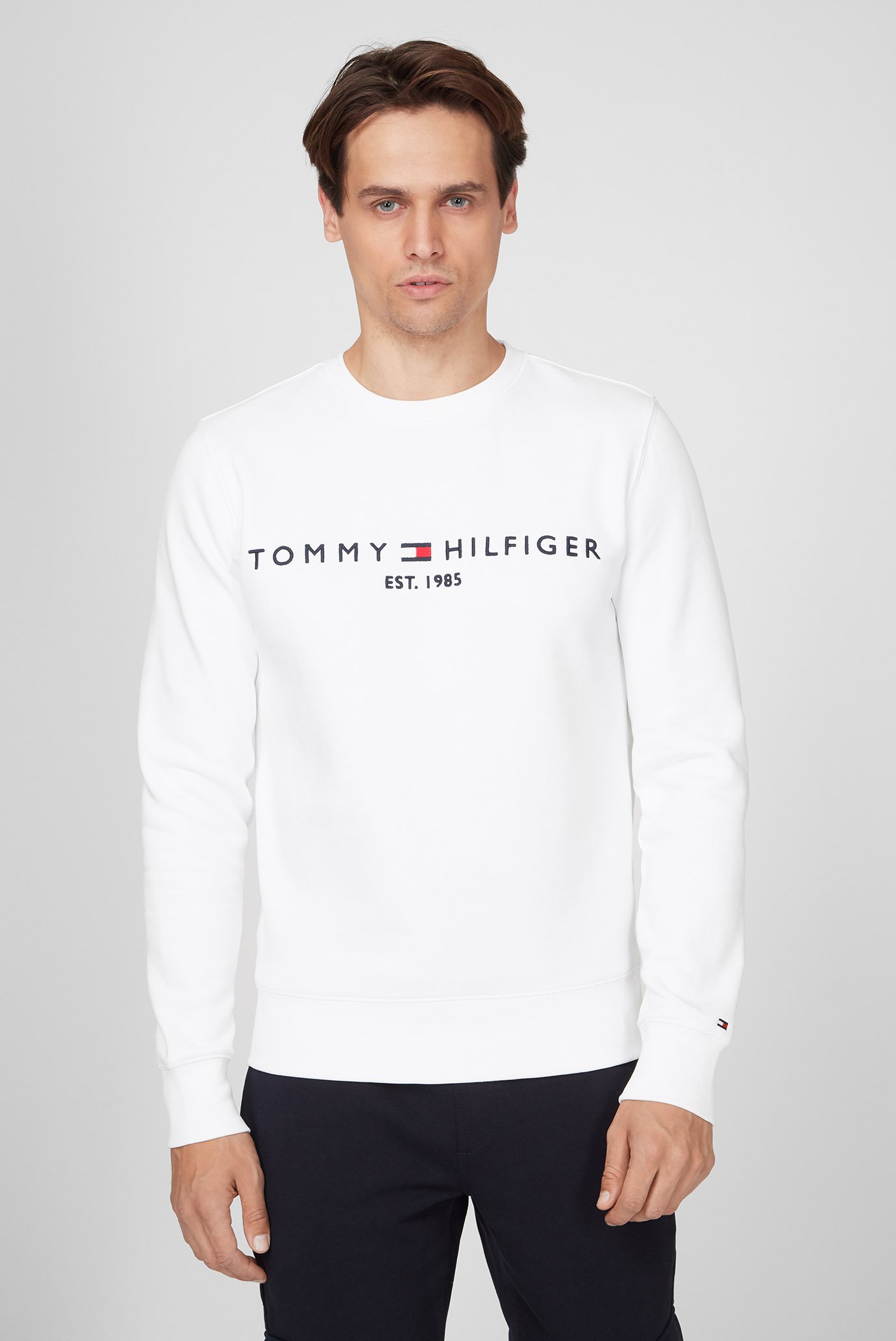 Чоловічий білий світшот TOMMY LOGO 1