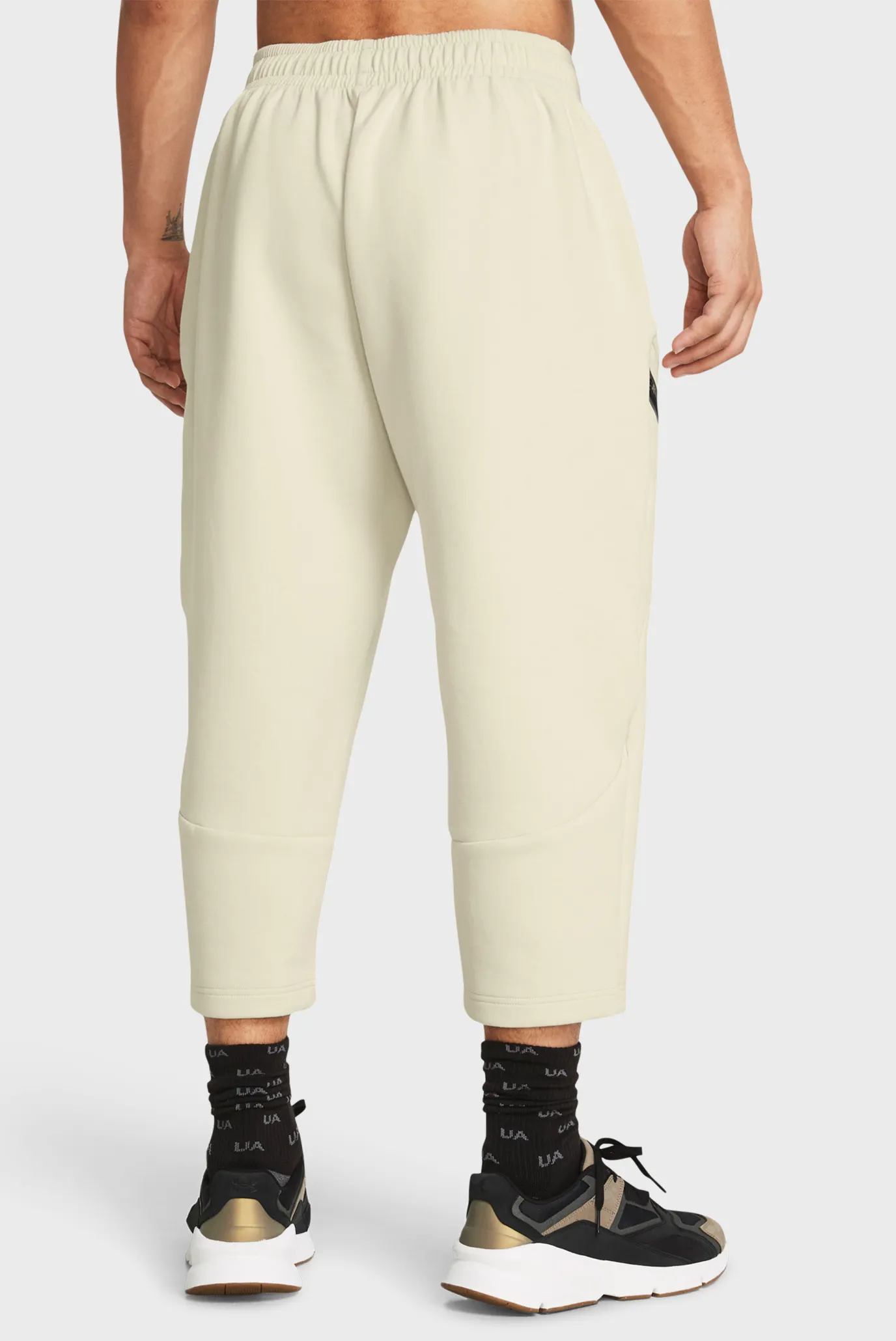 Чоловічі бежеві спортивні штани Unstoppable Flc Baggy Crop 3